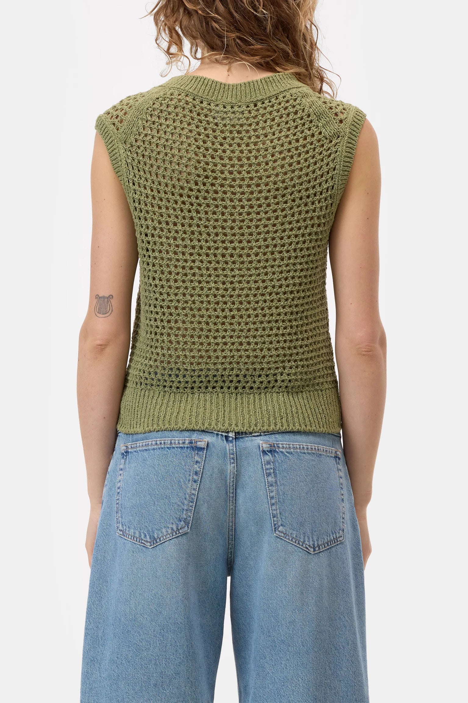 Crew Neck Vest - Hunter Green