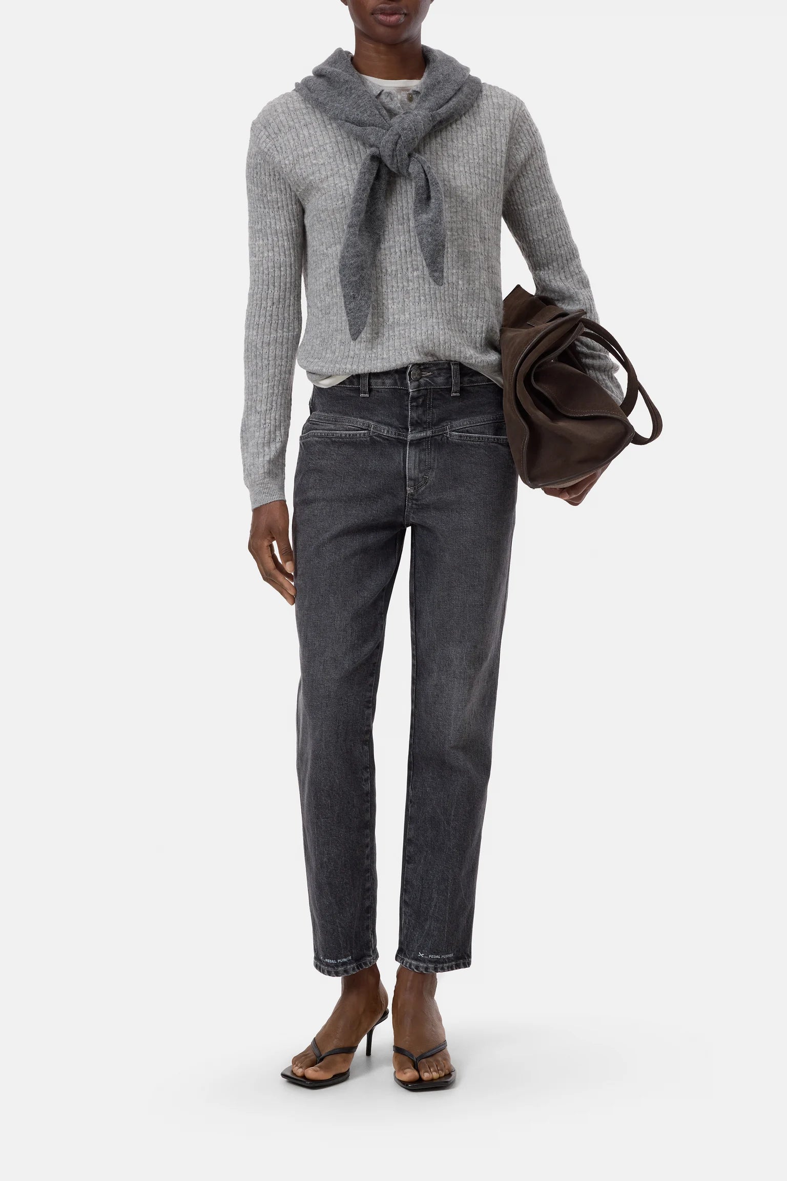 Polo Longsleeve - Light Grey Melange