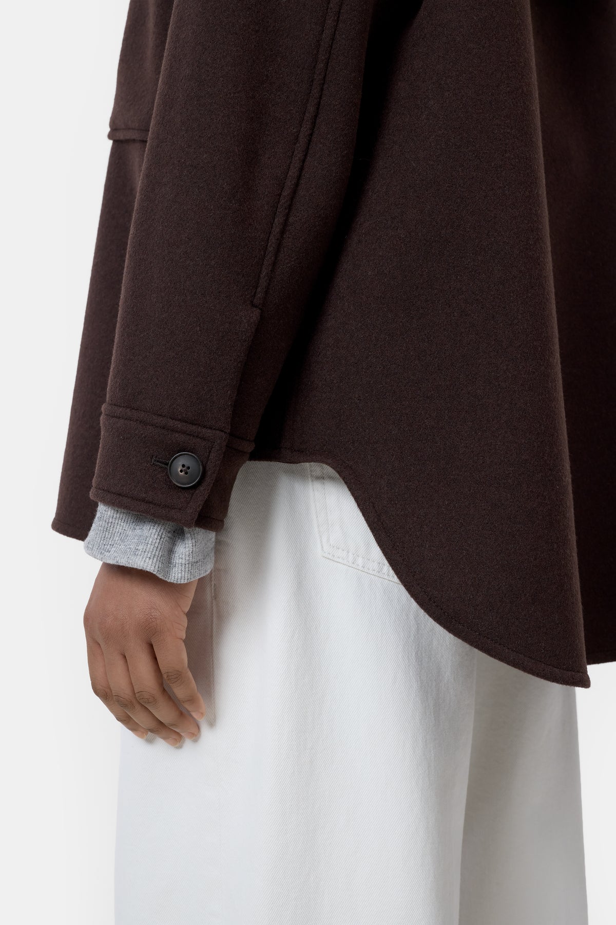 Oversize Shacket - Mahagony Brown