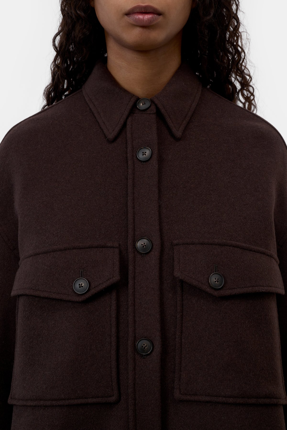 Oversize Shacket - Mahagony Brown