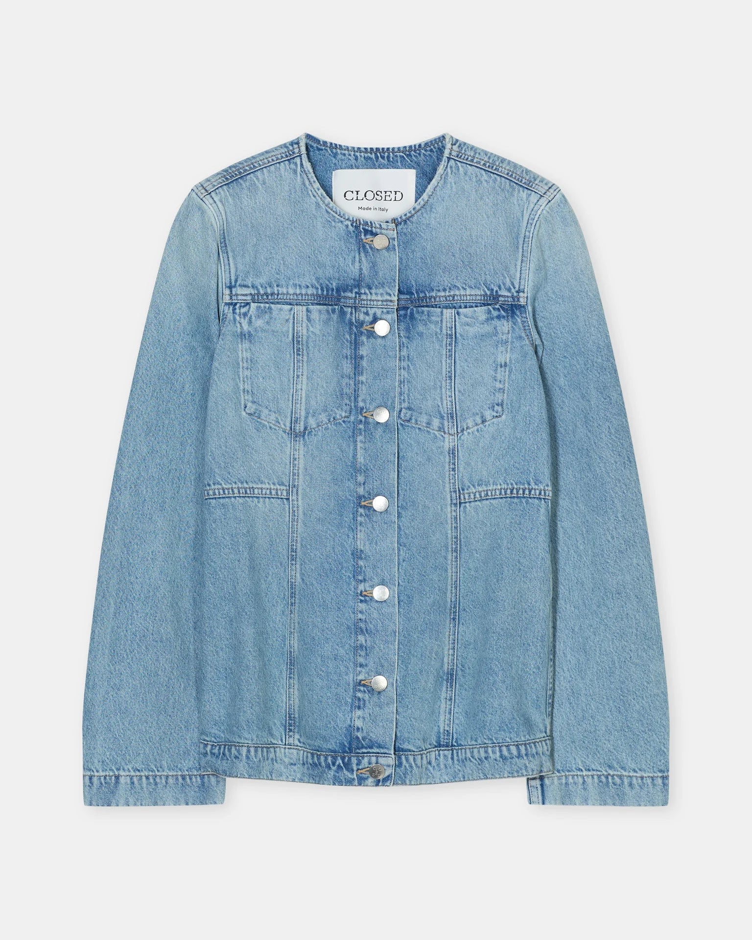 Fitted Denim Jacket - Light Blue