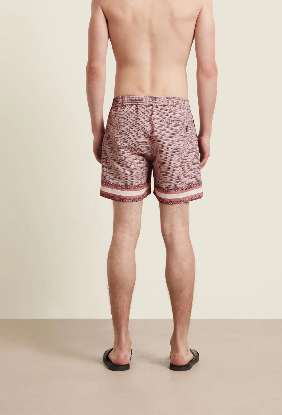 Berkeley Border Printed Swimshort - Rose