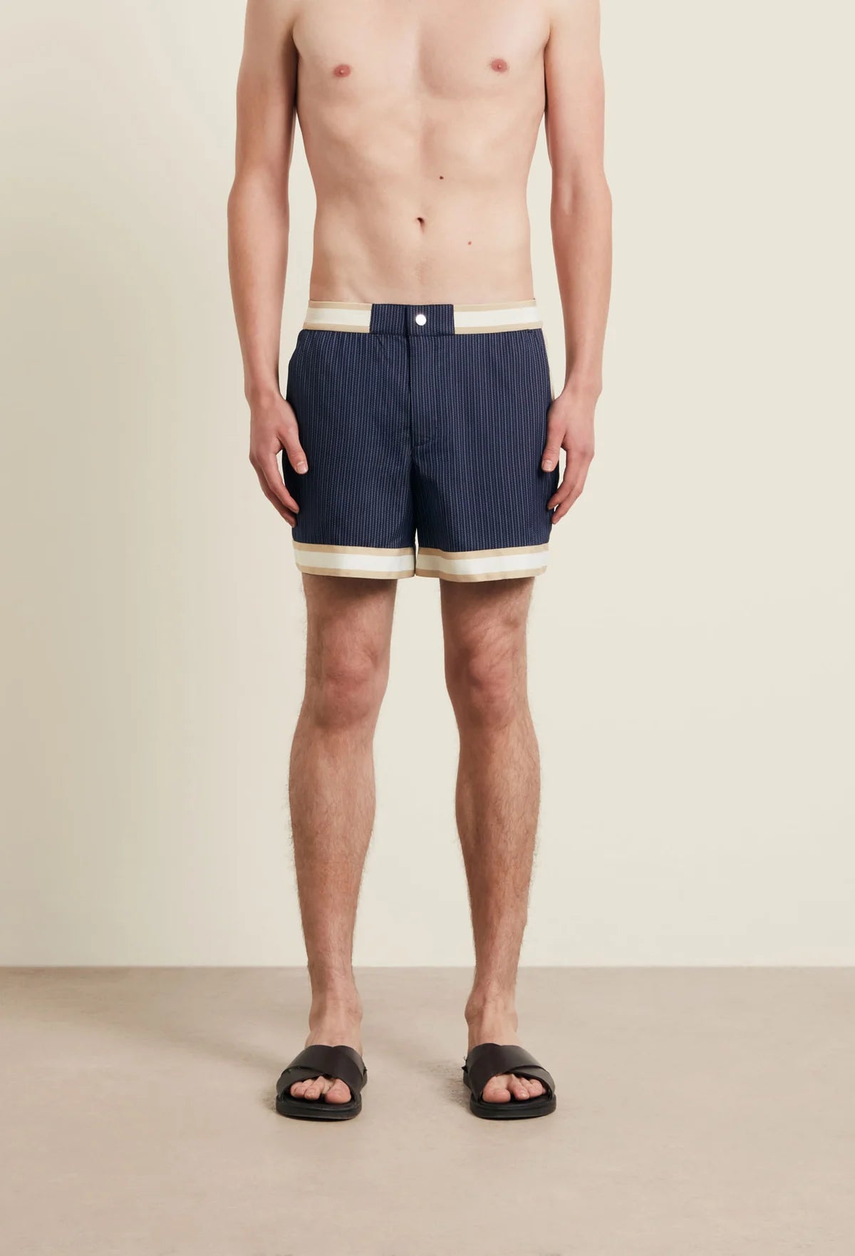 Pinstripe Baller Swimshort - Navy