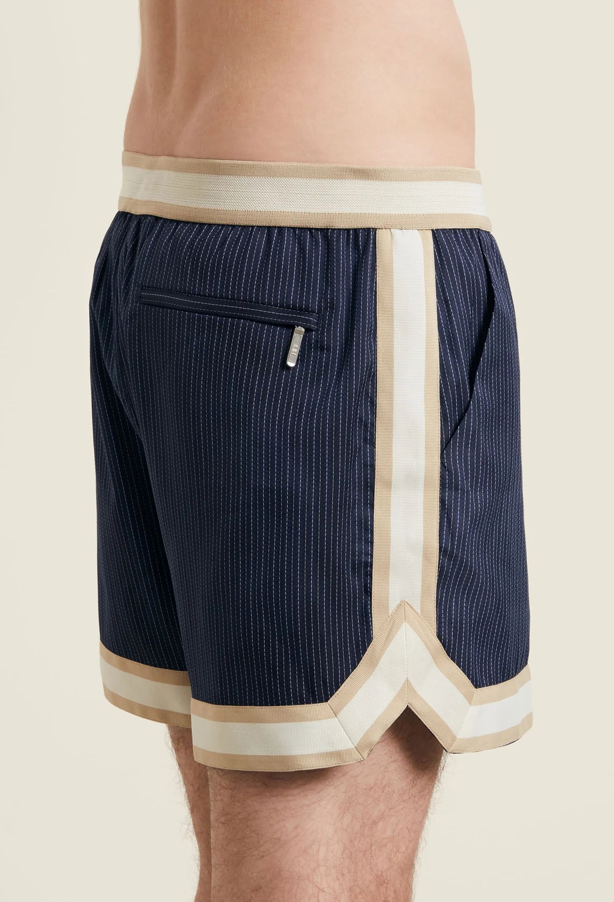 Pinstripe Baller Swimshort - Navy