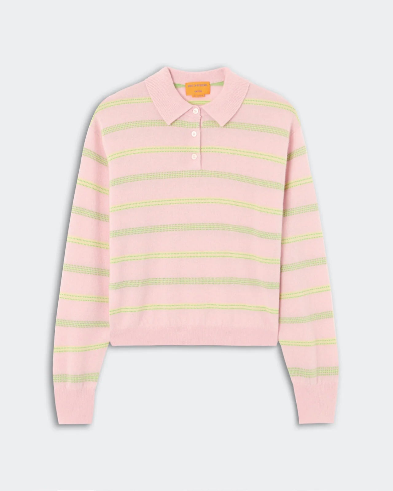 Collegiate Stripe Polo - Powder Pink Combo