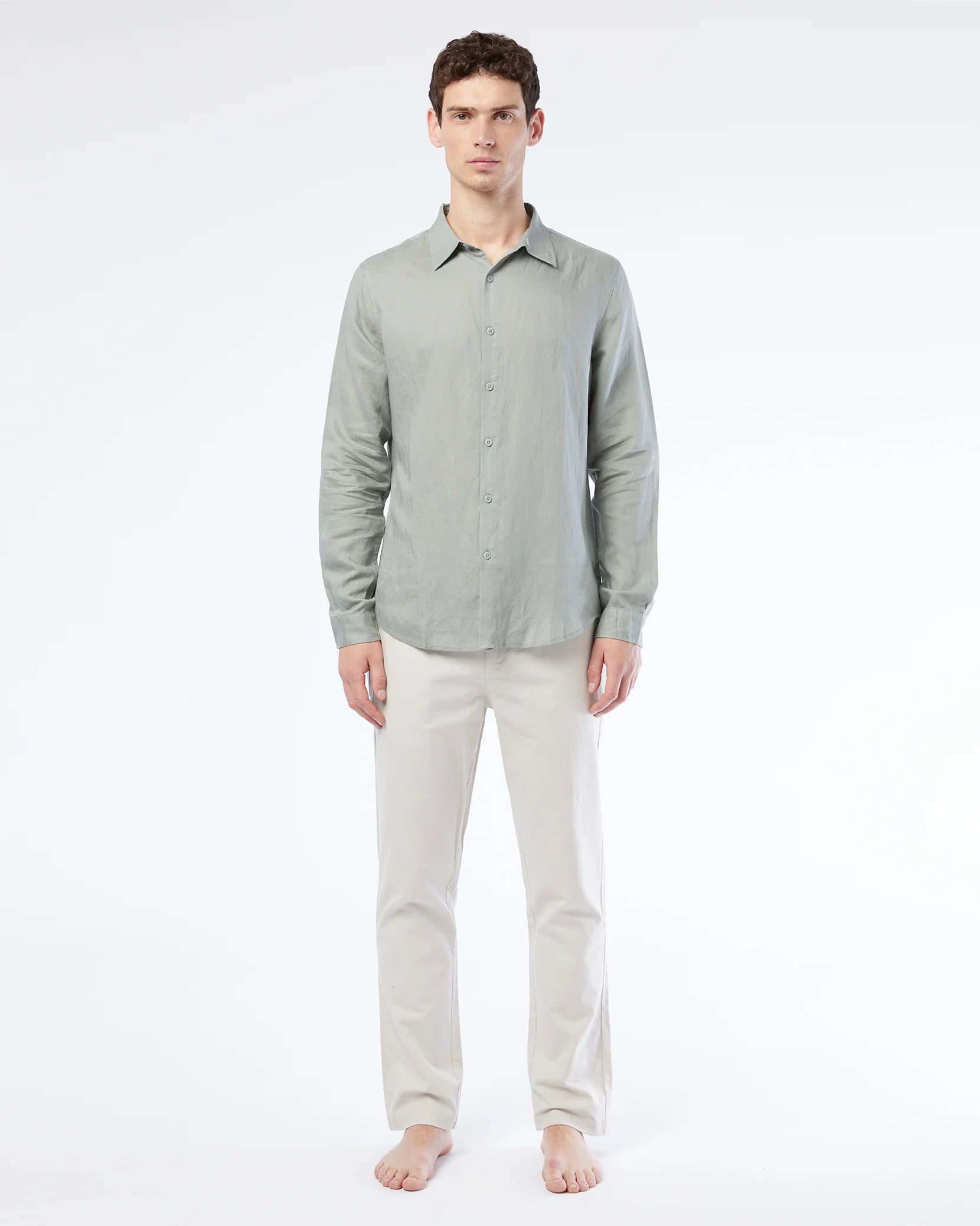 Air Linen Long Sleeve Shirt - Sage