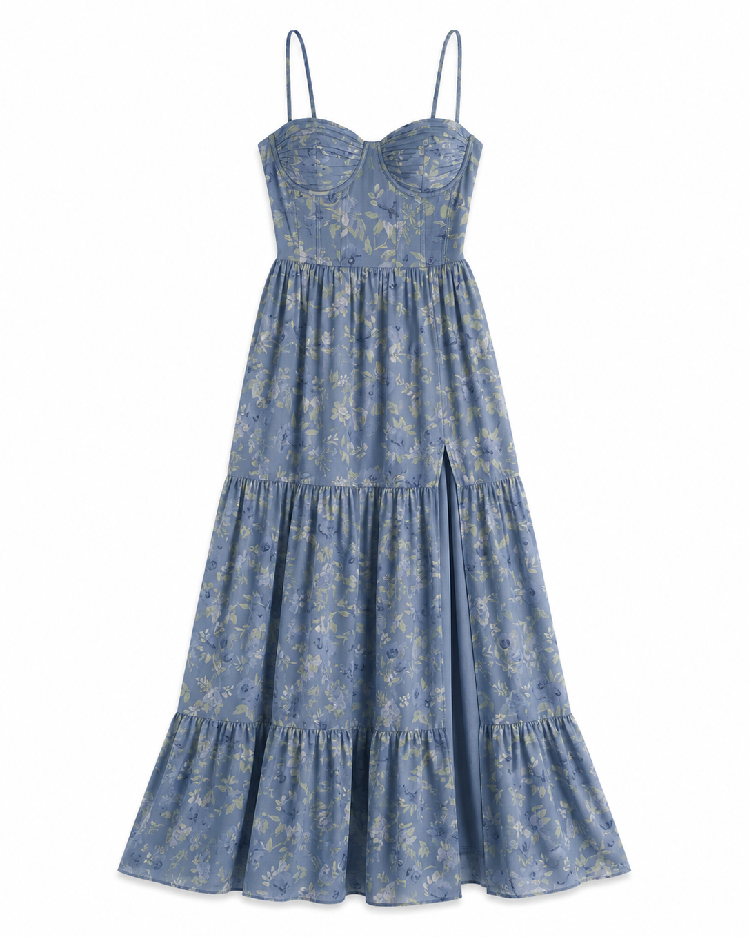 The Gwen Dress - Aleutian Blue Floral