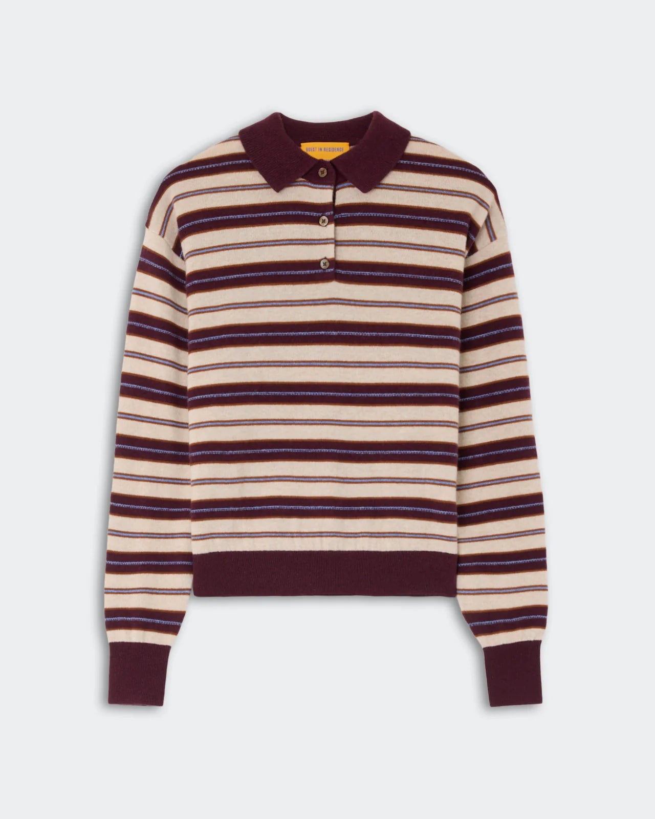 Collegiate Stripe Polo - Fig Combo