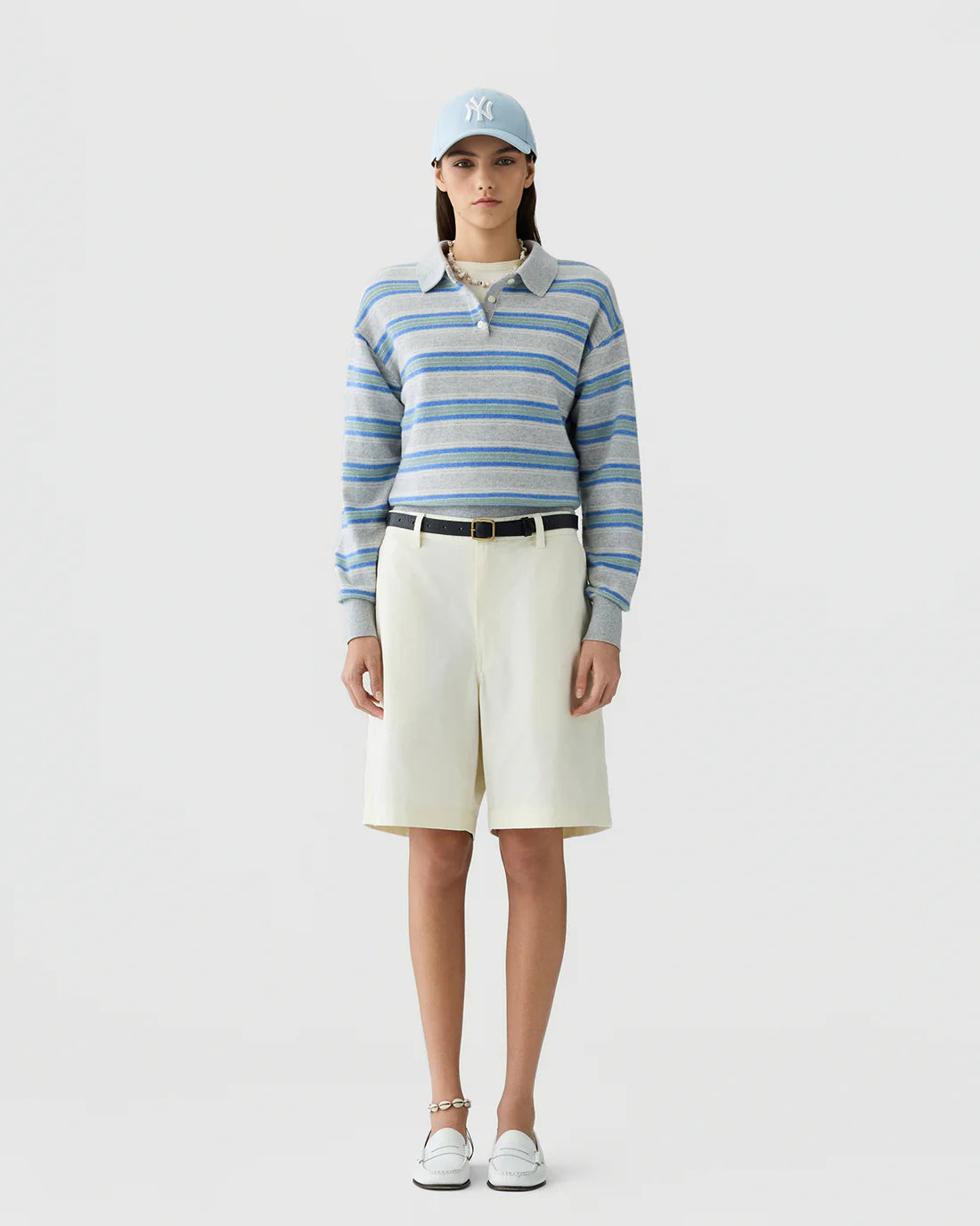 Collegiate Stripe Polo - Stone Combo