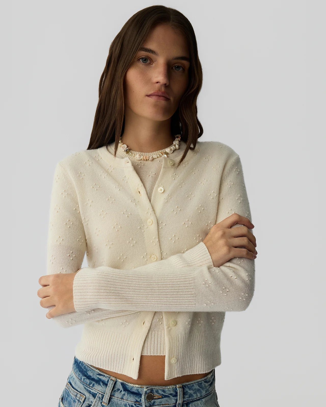 Compass Jane Cardigan - Cream