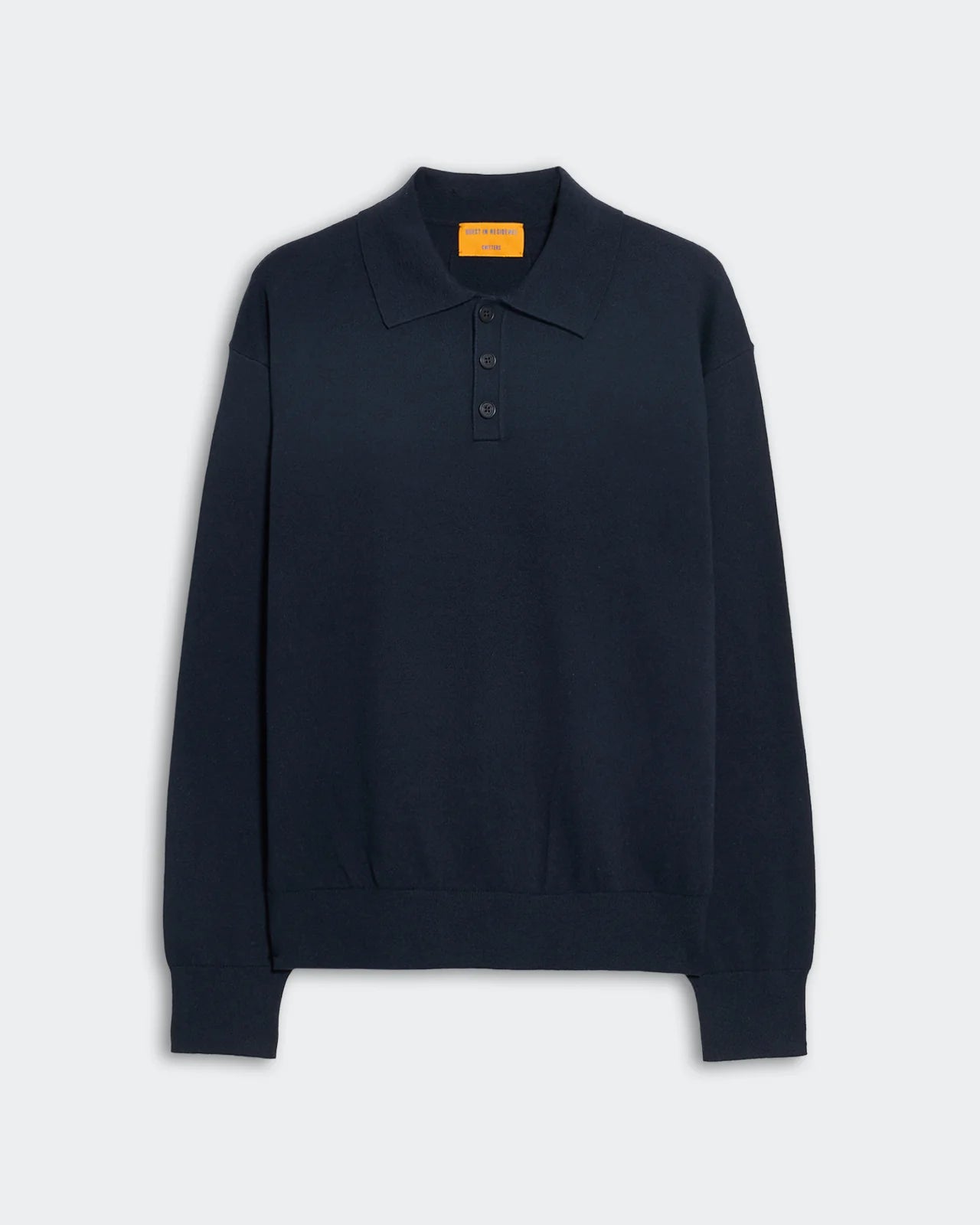 Allday Polo in Cotton Cashmere - Midnight