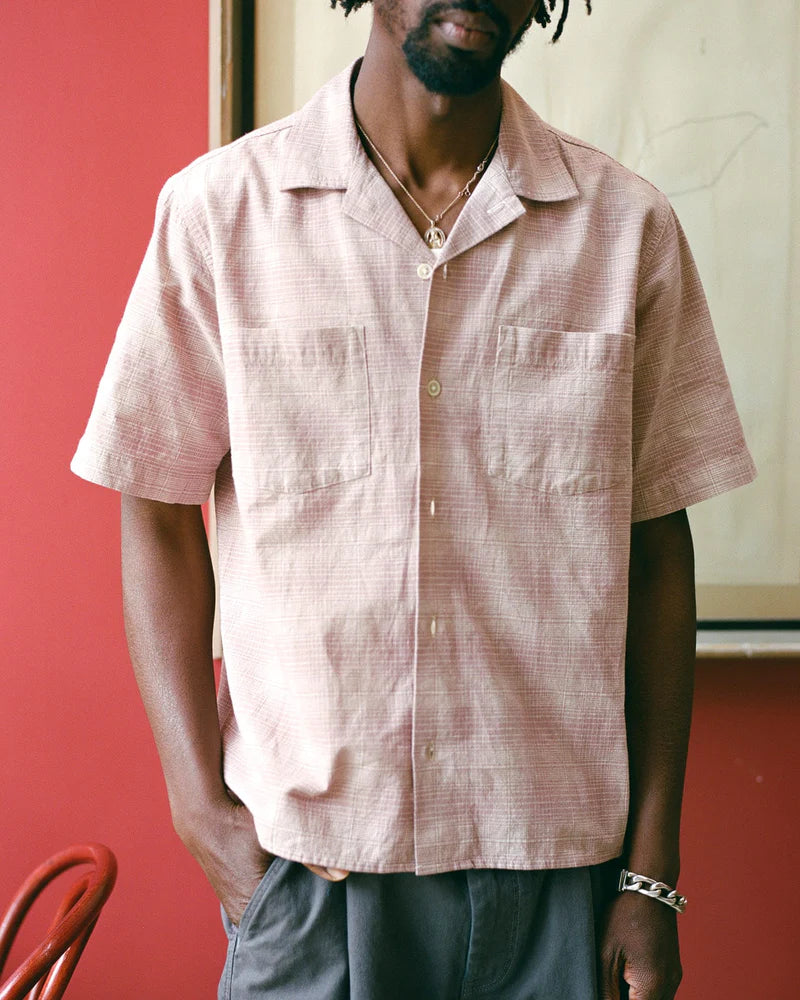 Linen Plaid SS - Pink