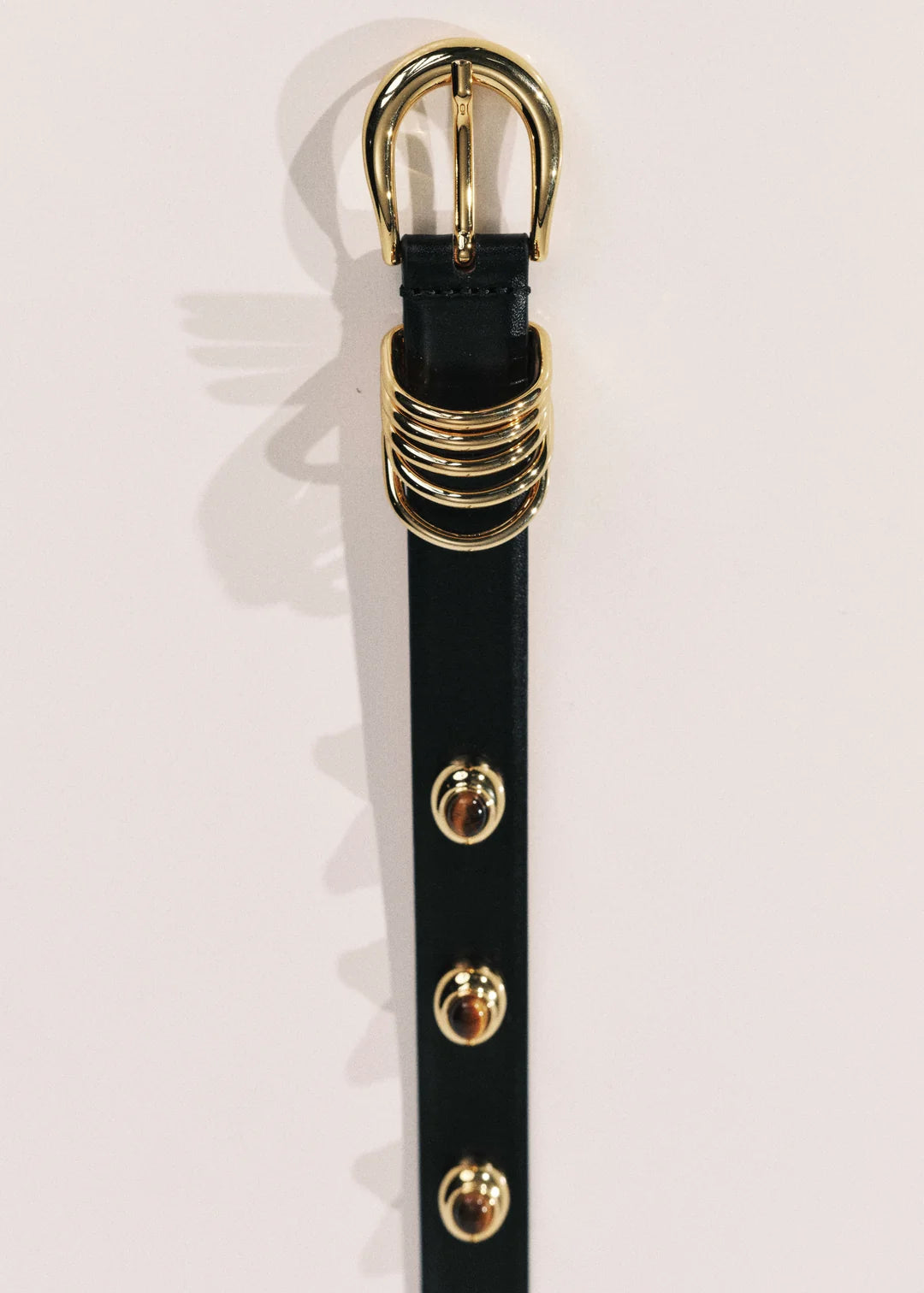 The Hollyhock Stone - Black / Gold & Tiger's Eye