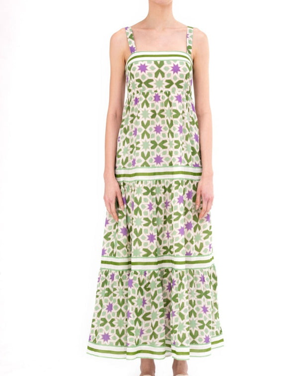 Daniella Dress - Star Gazer Jade