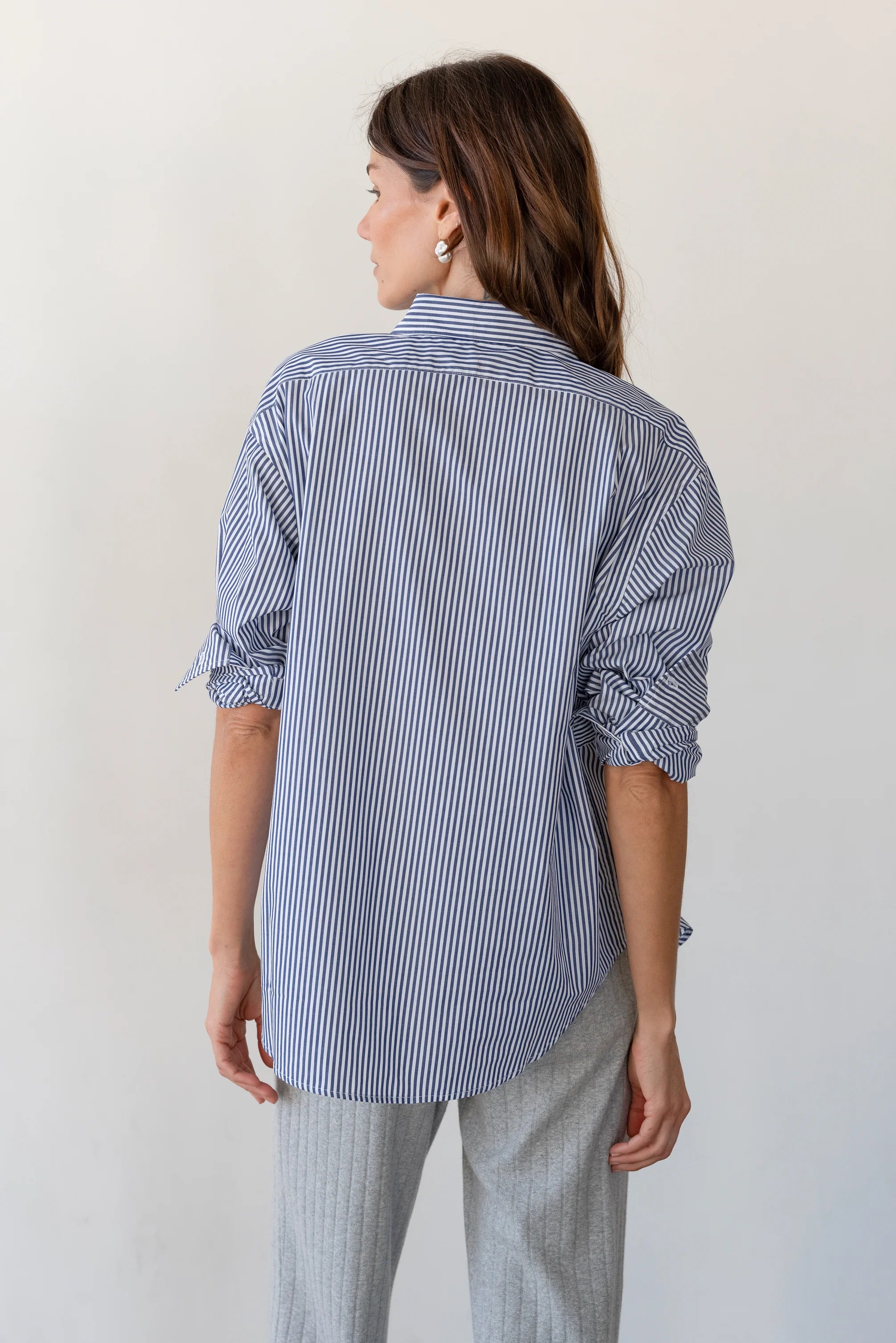 The Stripe Pop Shirt - Navy