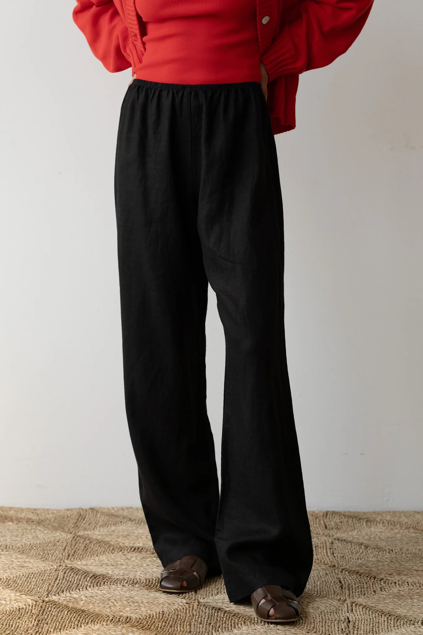 The Linen Simple Pant - Jet