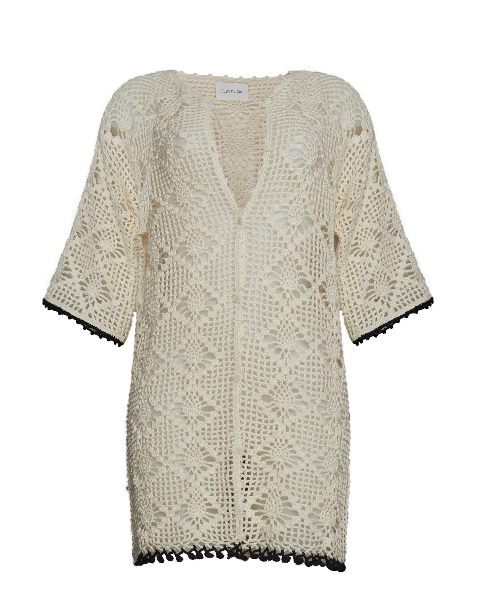 Violet Crochet Cover-up - Ivory