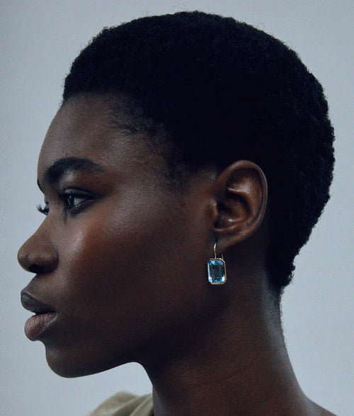 Aria Earrings In Sky Blue Topaz