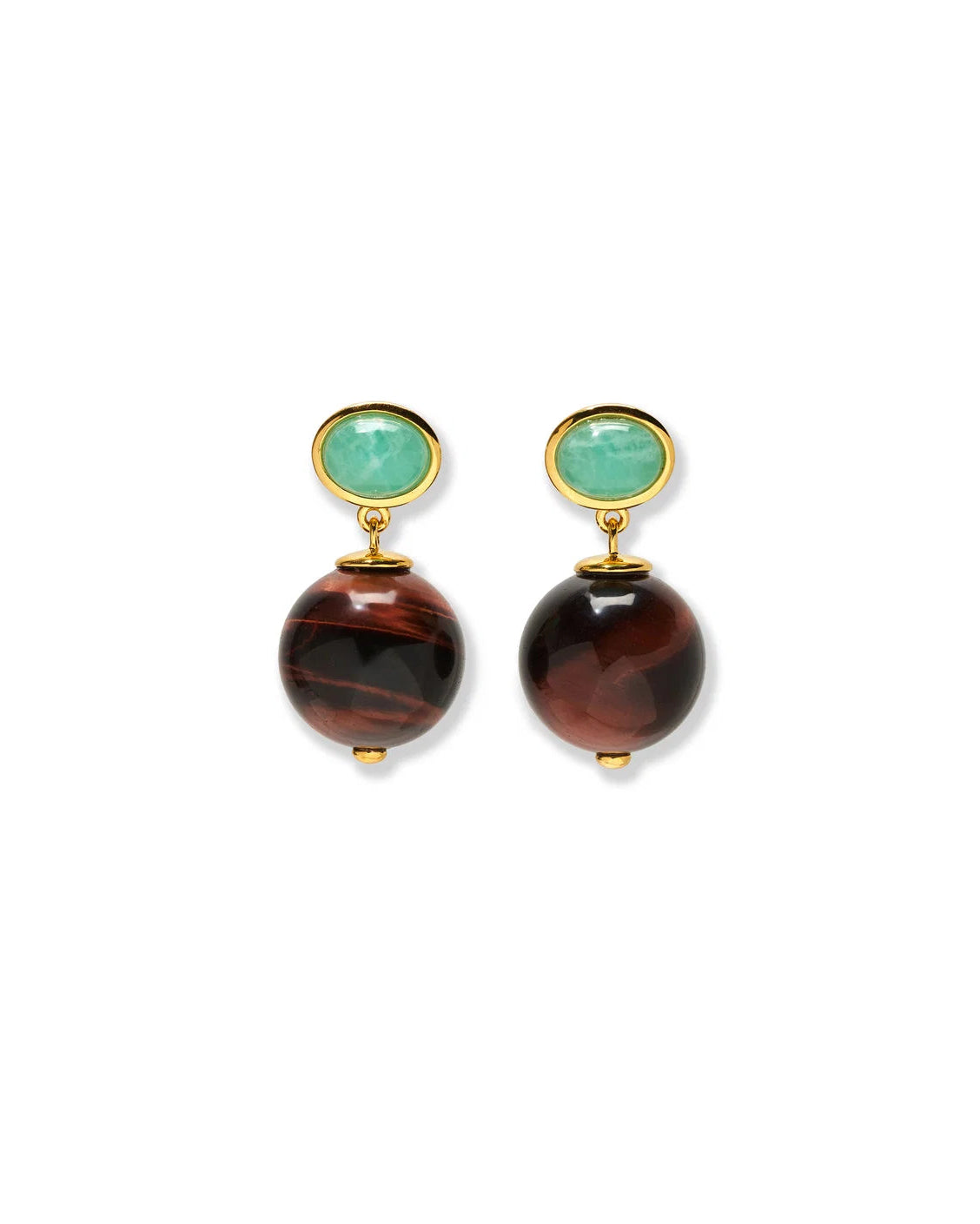 Umbria Earrings - Tiger's Eye
