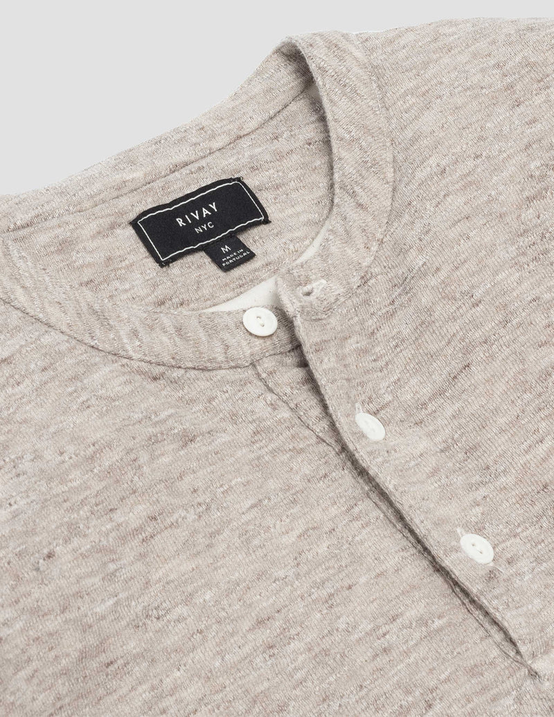 Ford Double Knit Henley - Oatmeal