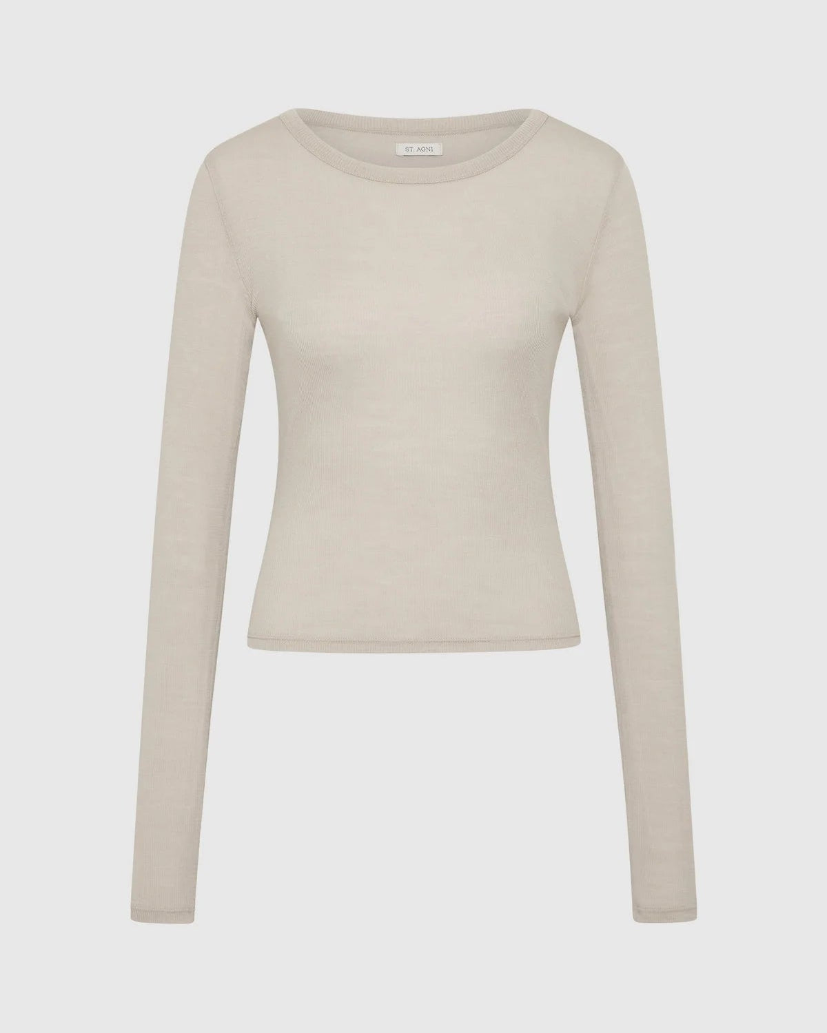 Baby Wool Long Sleeve Top - Soft Ash