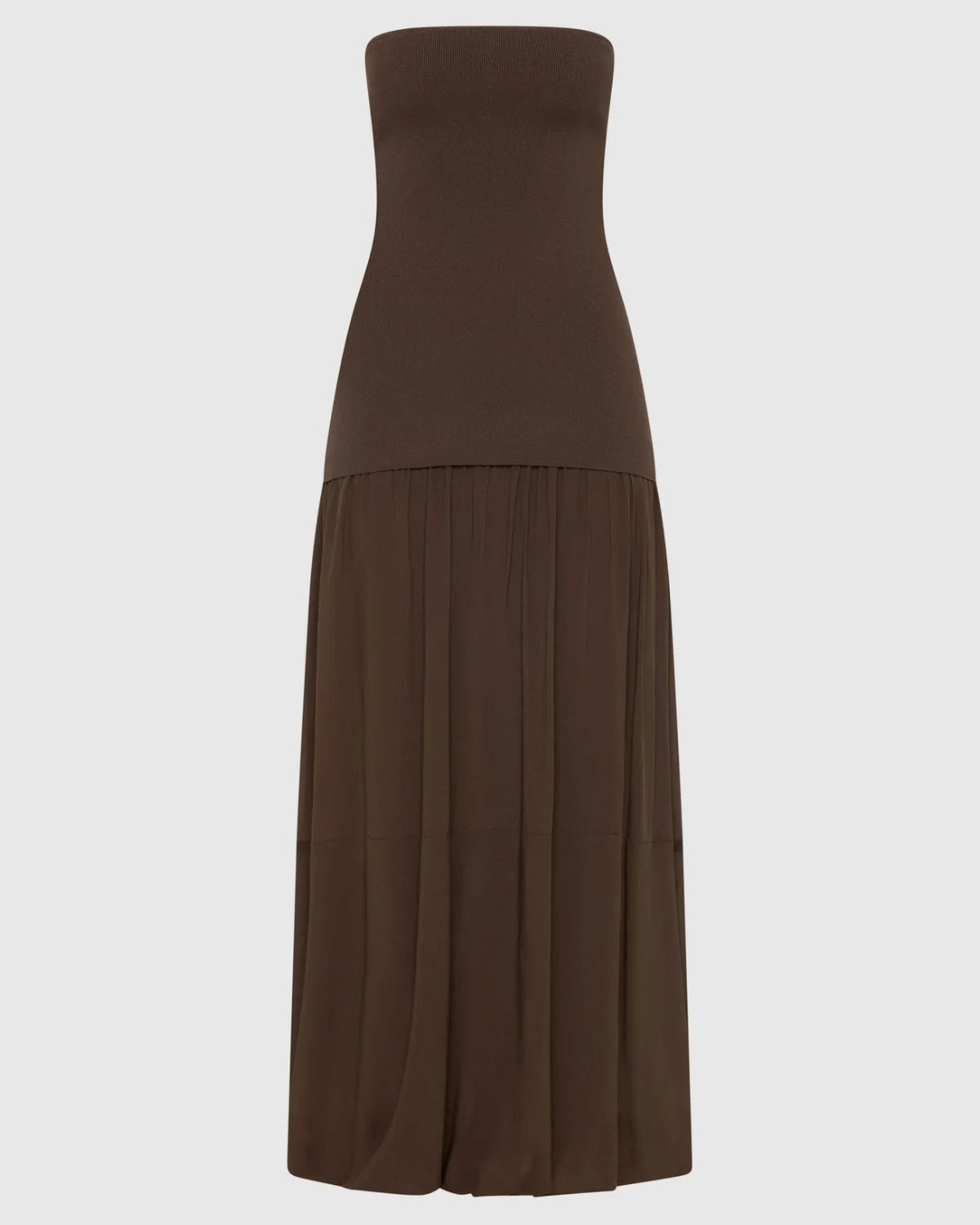 Strapless Balloon Hem Dress - Cedar