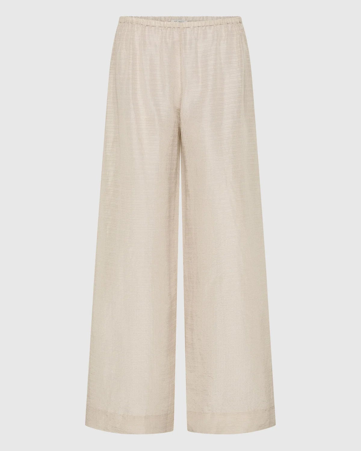 Woven Check Relaxed Pants - Soft Ash