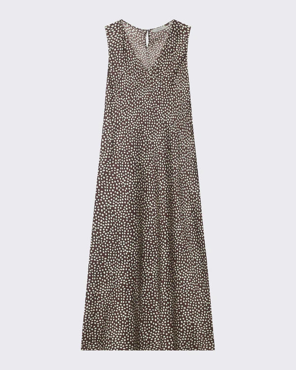 The Provence Dress - Pebble Brown Brown / Ecru