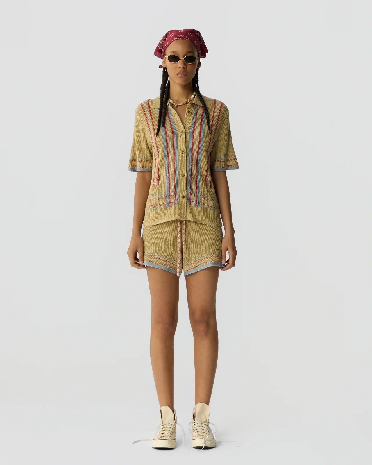 Havana Shirt & Short Set - Sandstone Combo