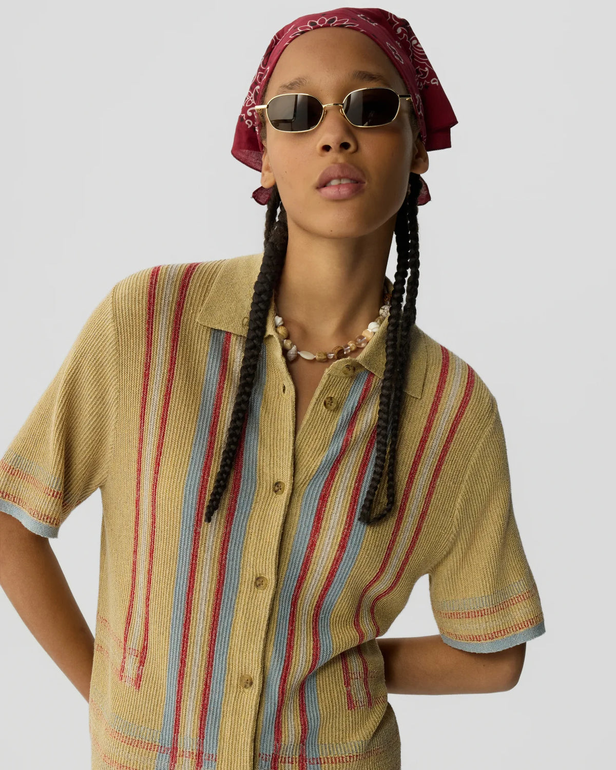 Havana Shirt & Short Set - Sandstone Combo