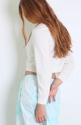 Solid Celine Cashmere Cardigan - Cream