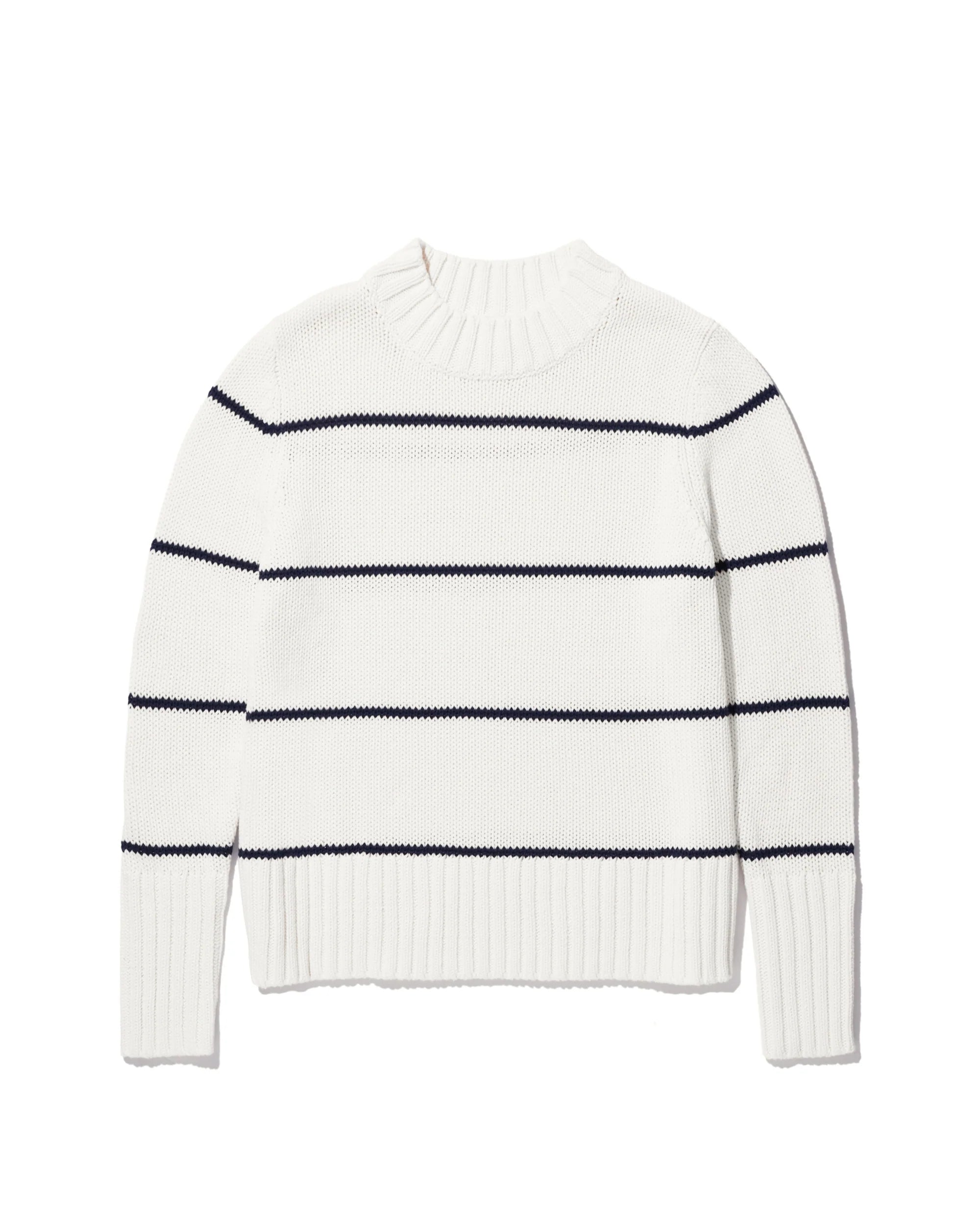 The Tatum - Cream/Navy Ministripe