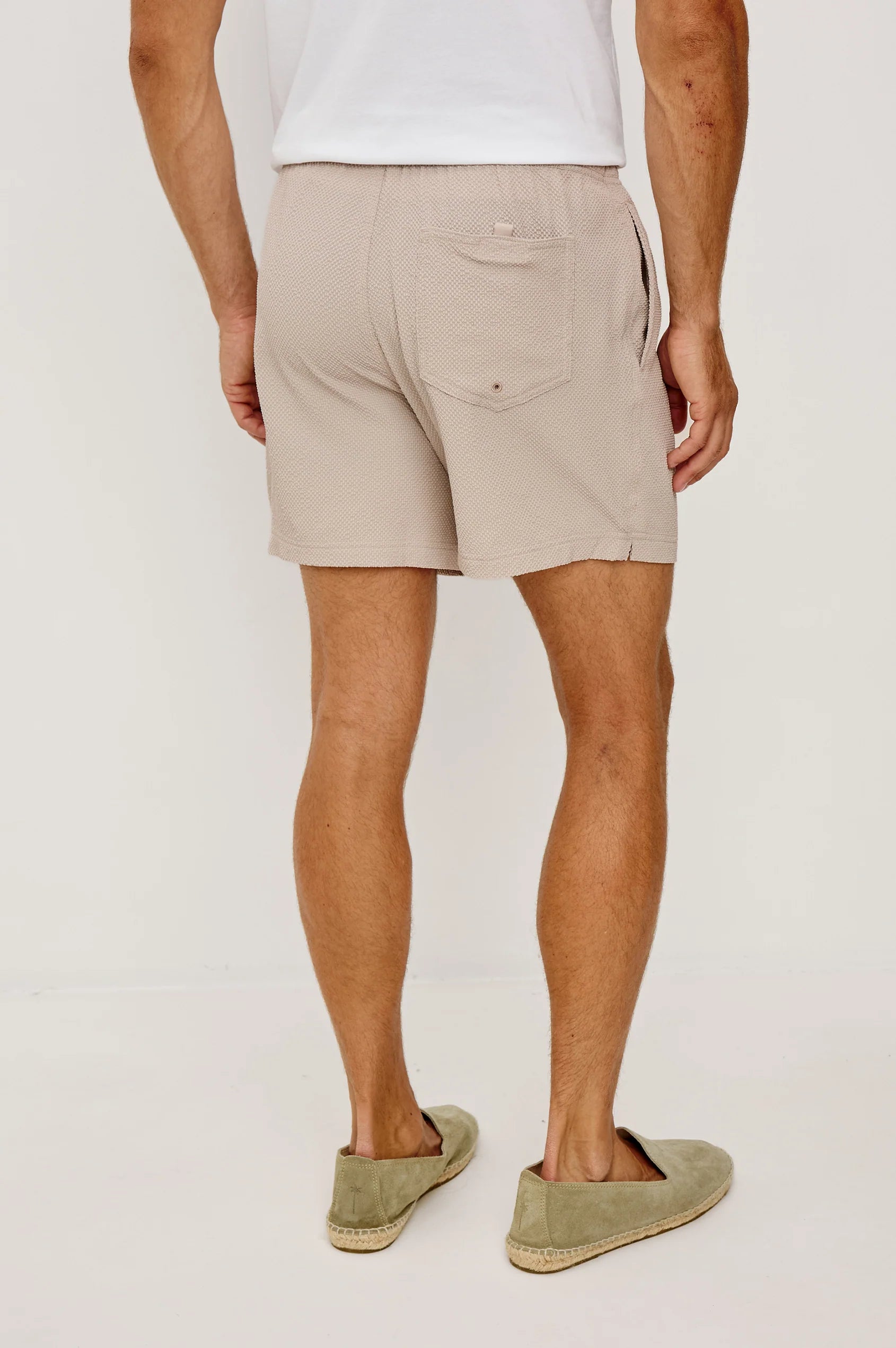 La Brea Swim Short - Khaki Check Seersucker