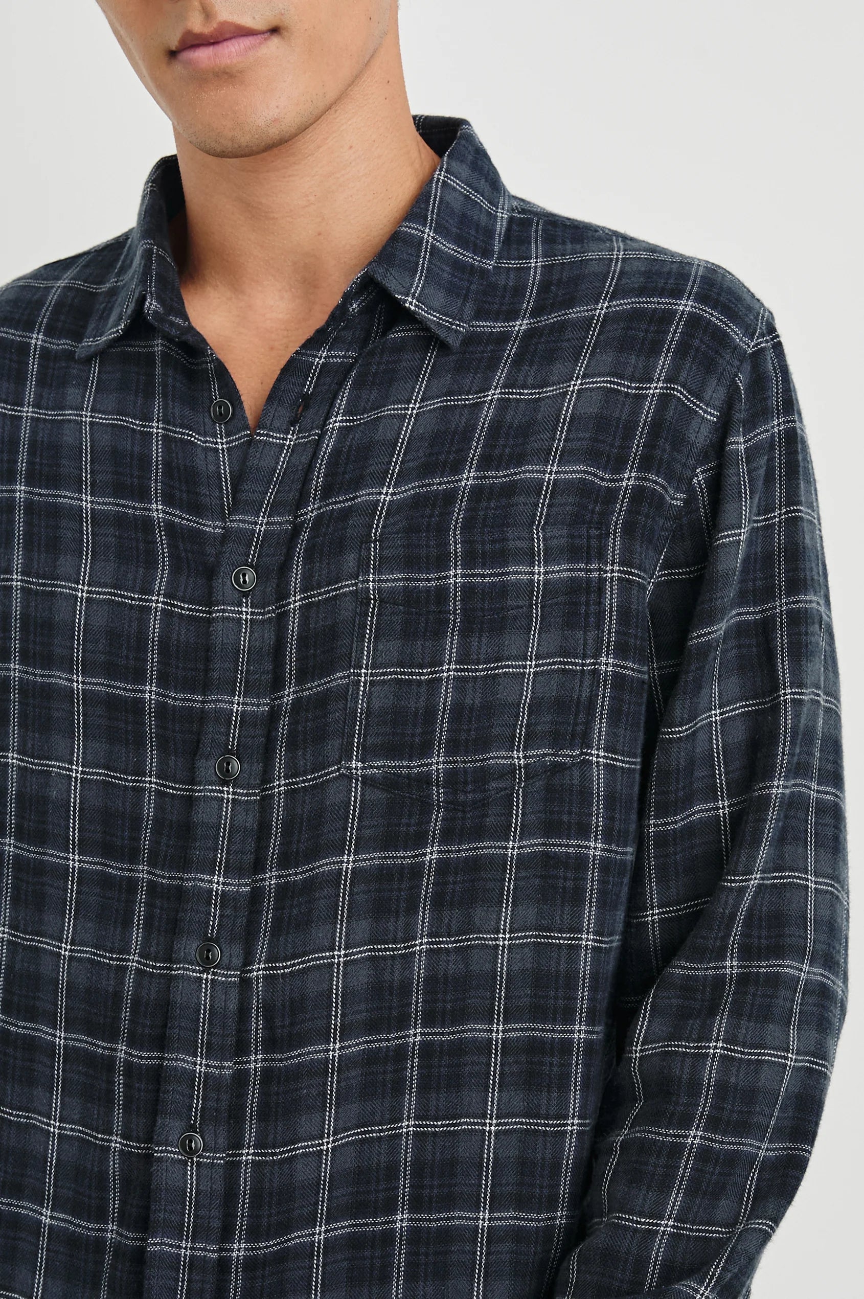 Lennox Shirt - Black Blue Smoke Cinder