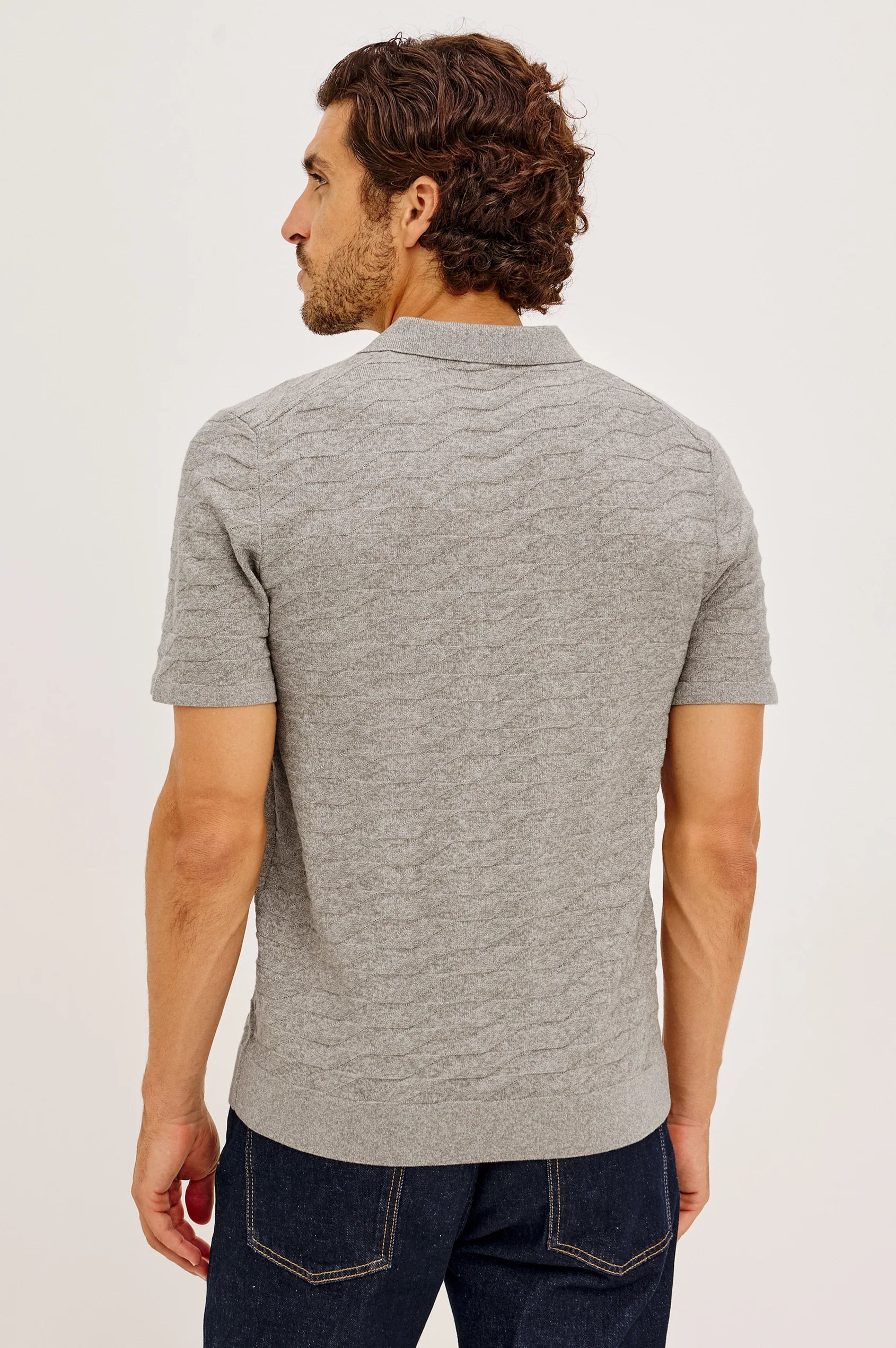 Linden Polo Shirt - Heather Grey Prism