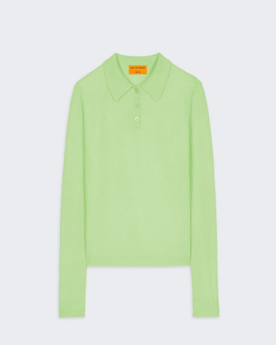 Long-Sleeved Shrunken Polo - Mint