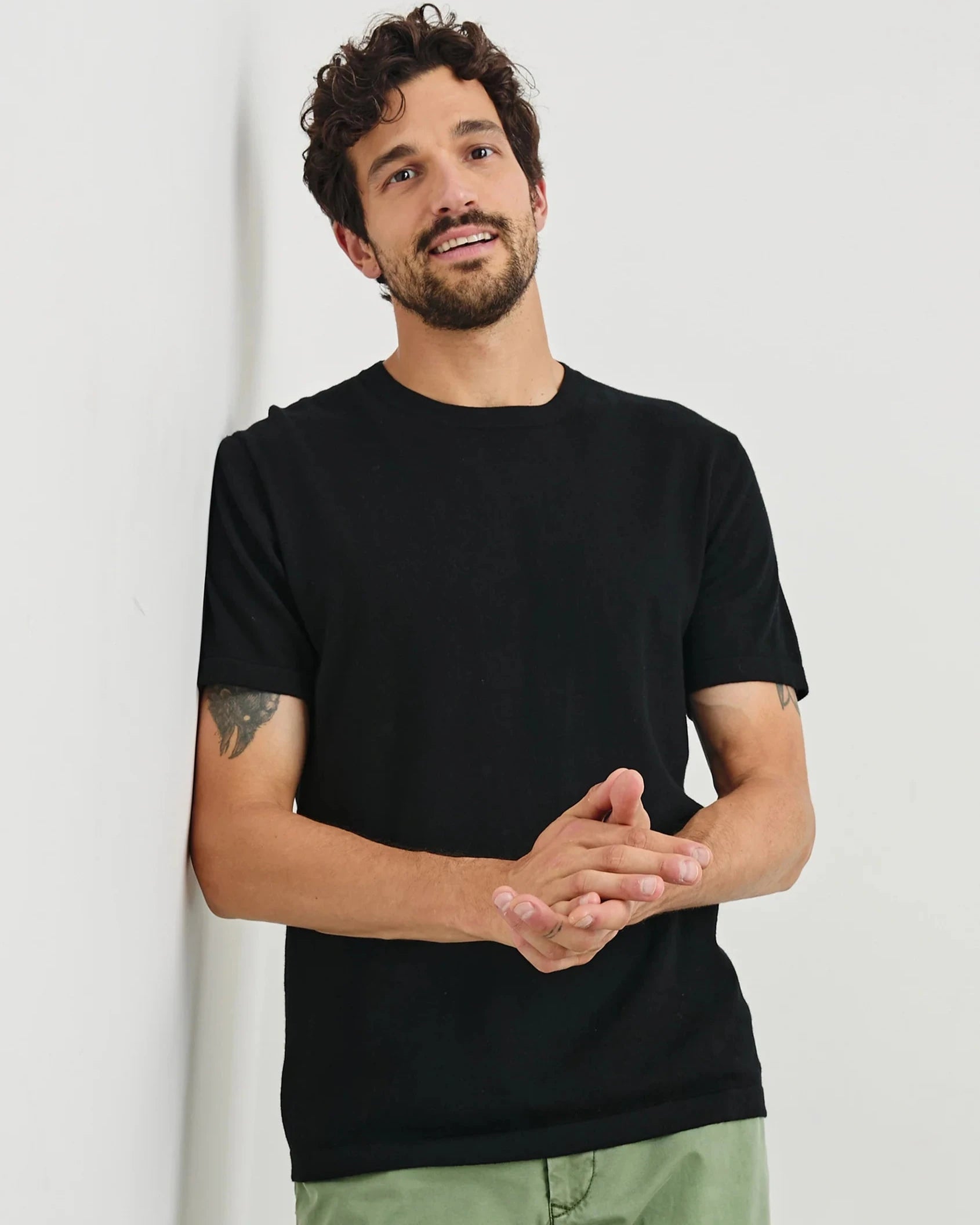 Mason Cotton Cashmere T-shirt - Black