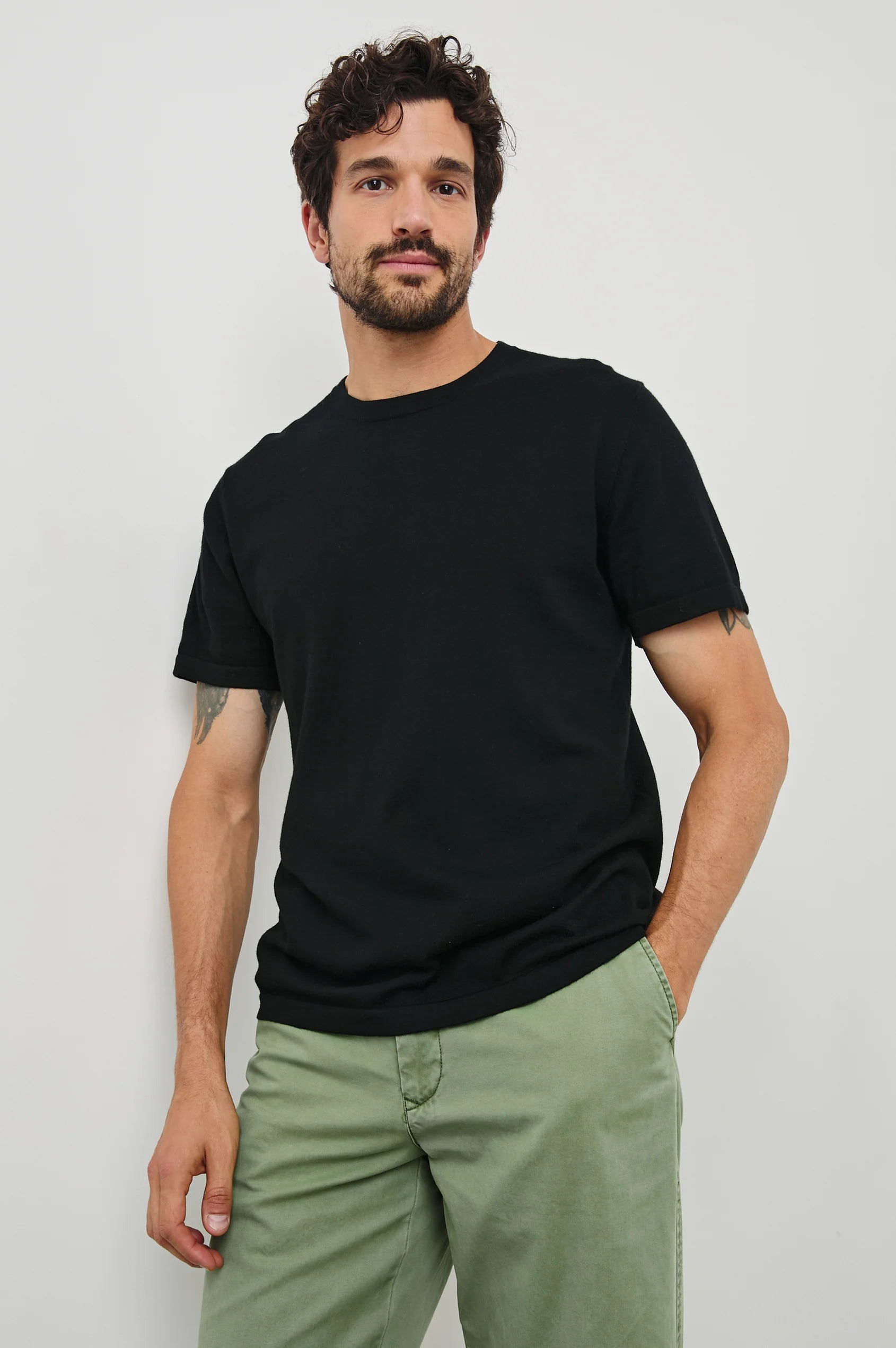 Mason Cotton Cashmere T-shirt - Black