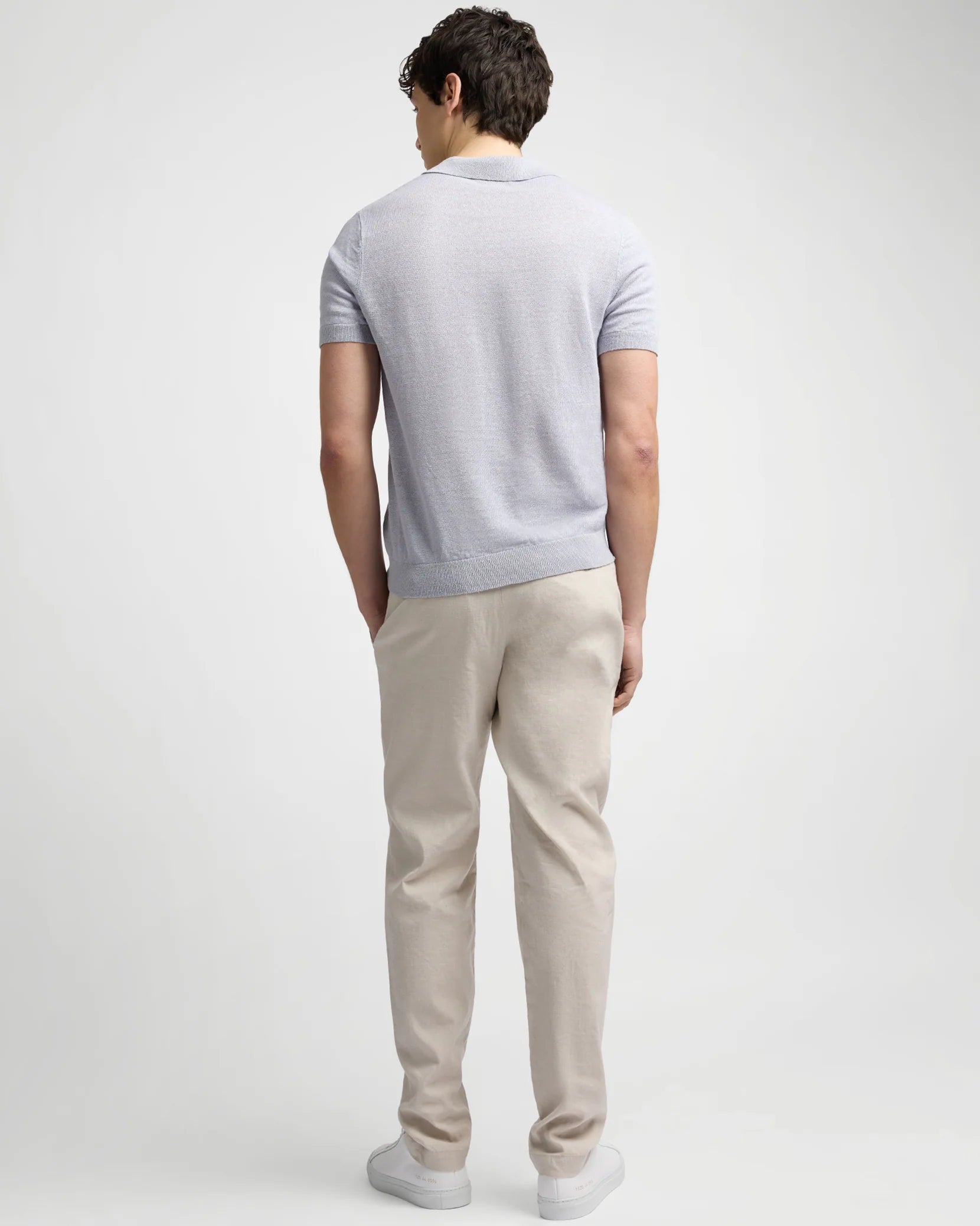 Stretch Linen Trouser - Stone