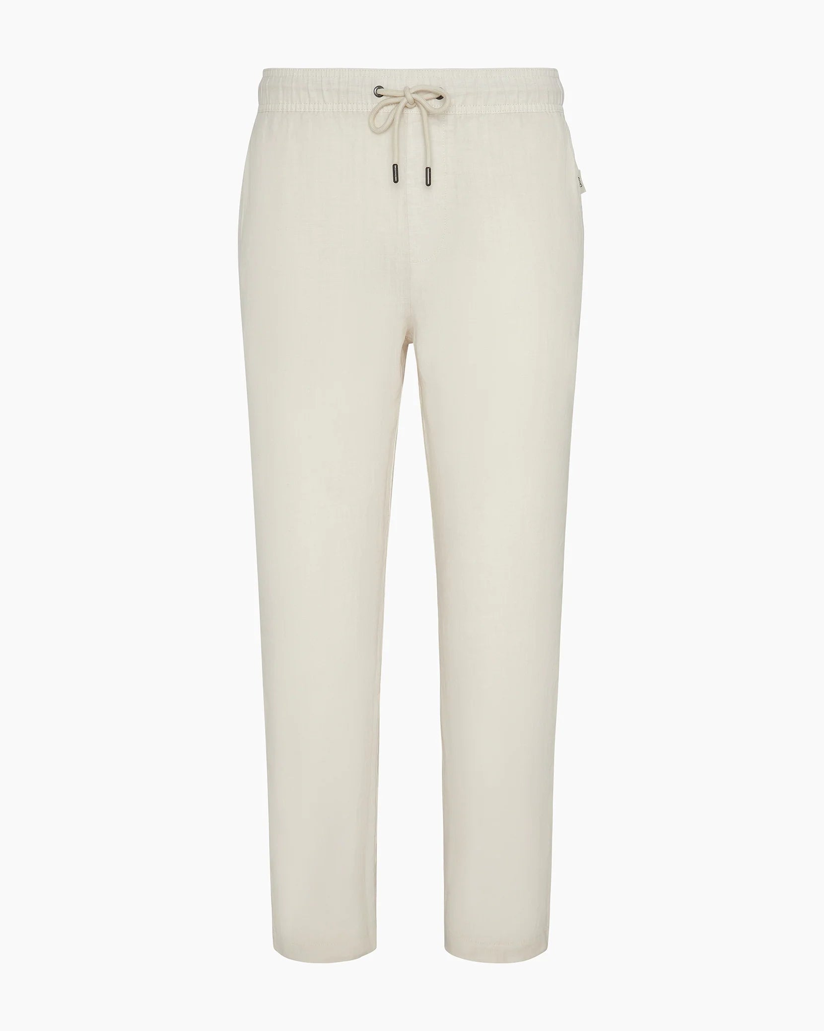 Pigment Dye Linen Pull On Pant - Bone