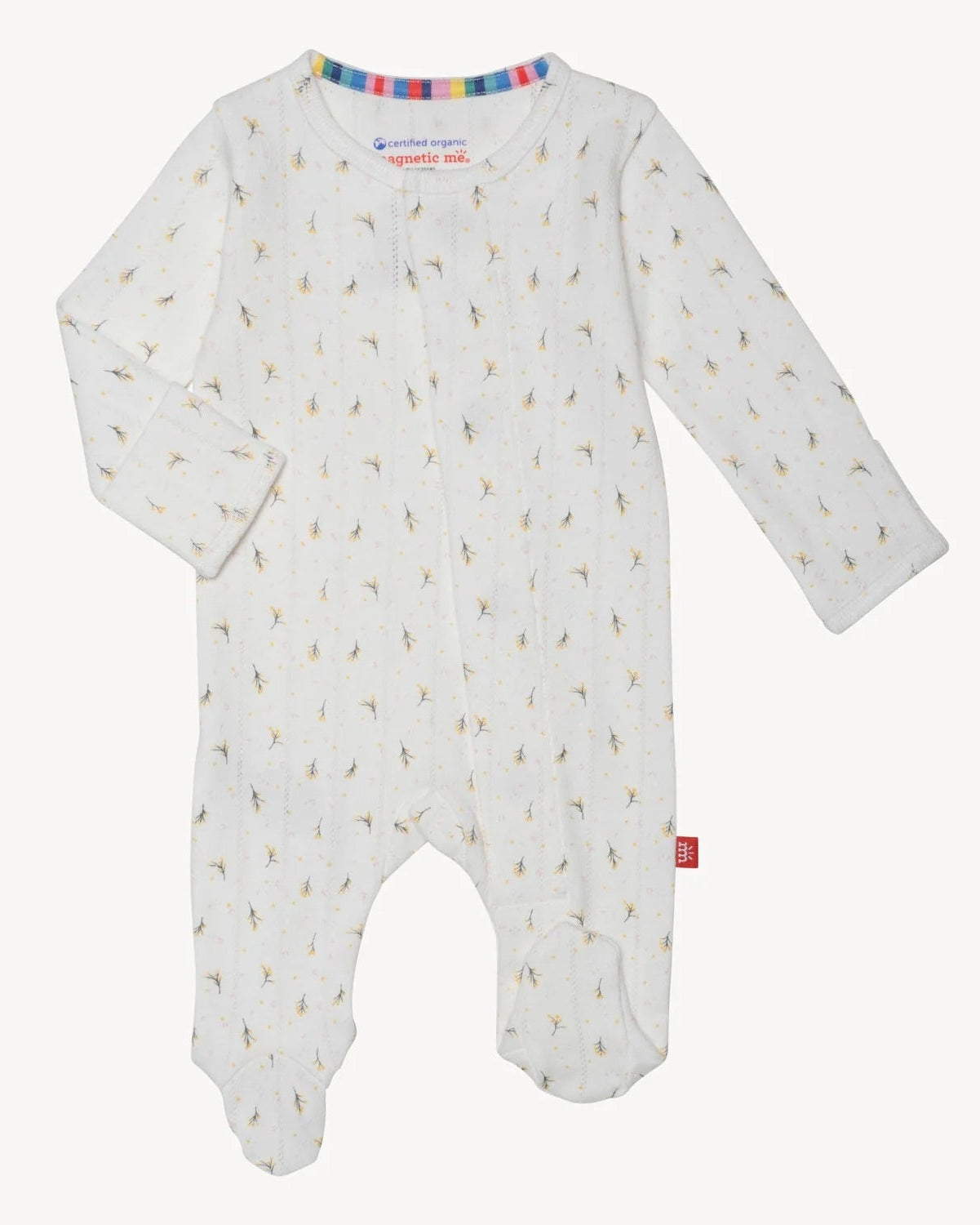 Floral Pointelle Footie