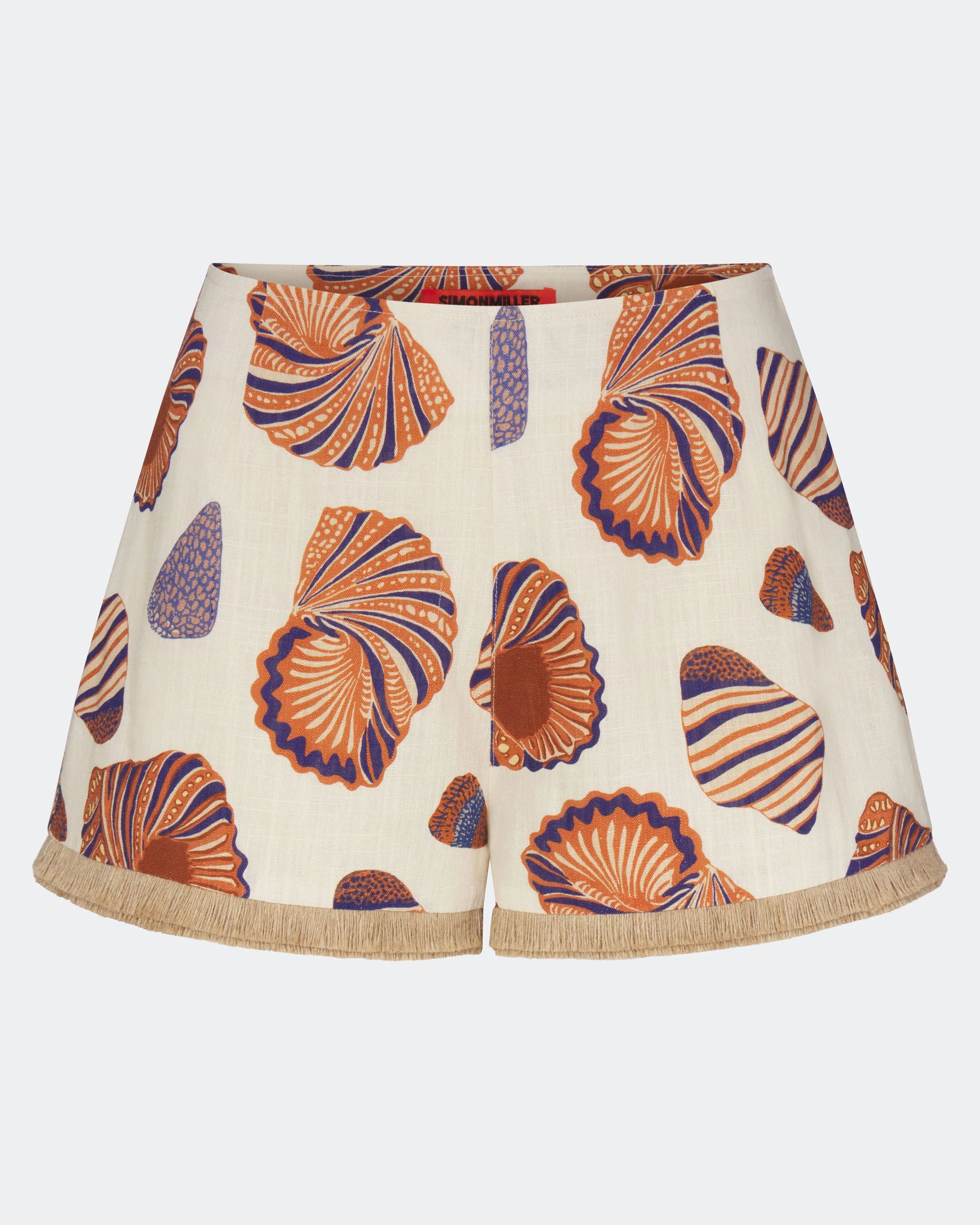 Mina Linen Fringe Short - Natural Shell