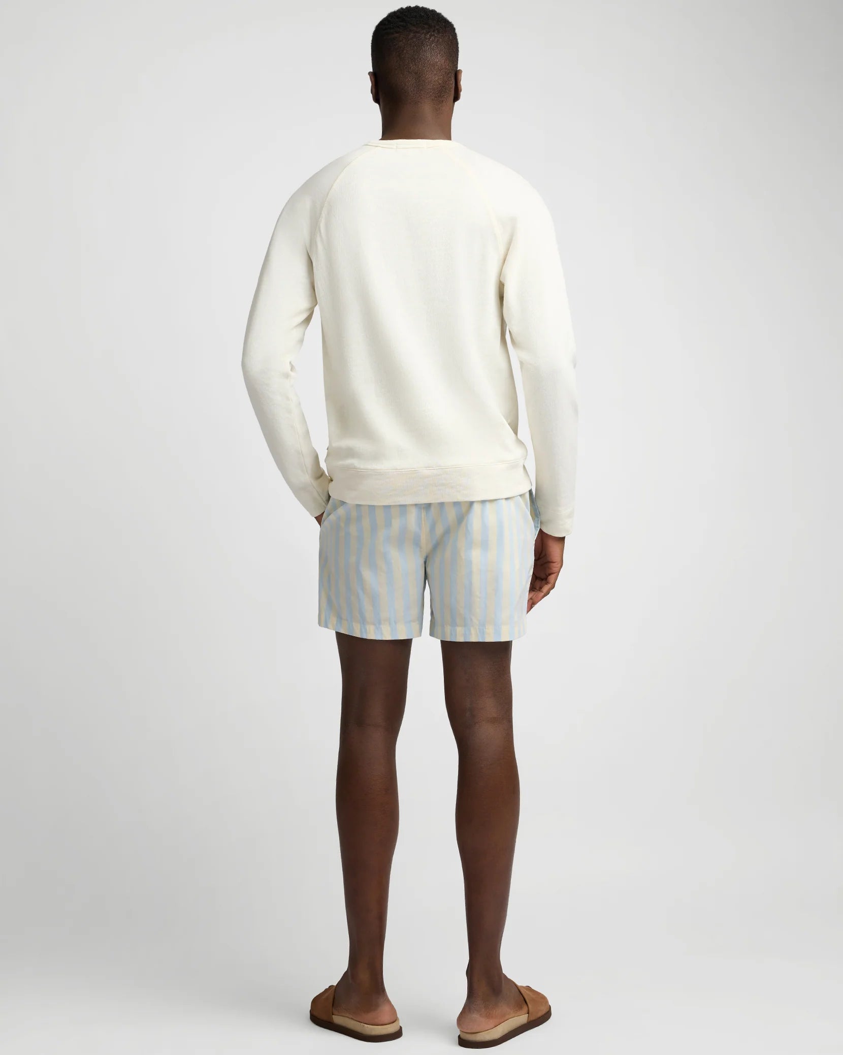 Charles 5" Swim Trunk - Sky/Cream