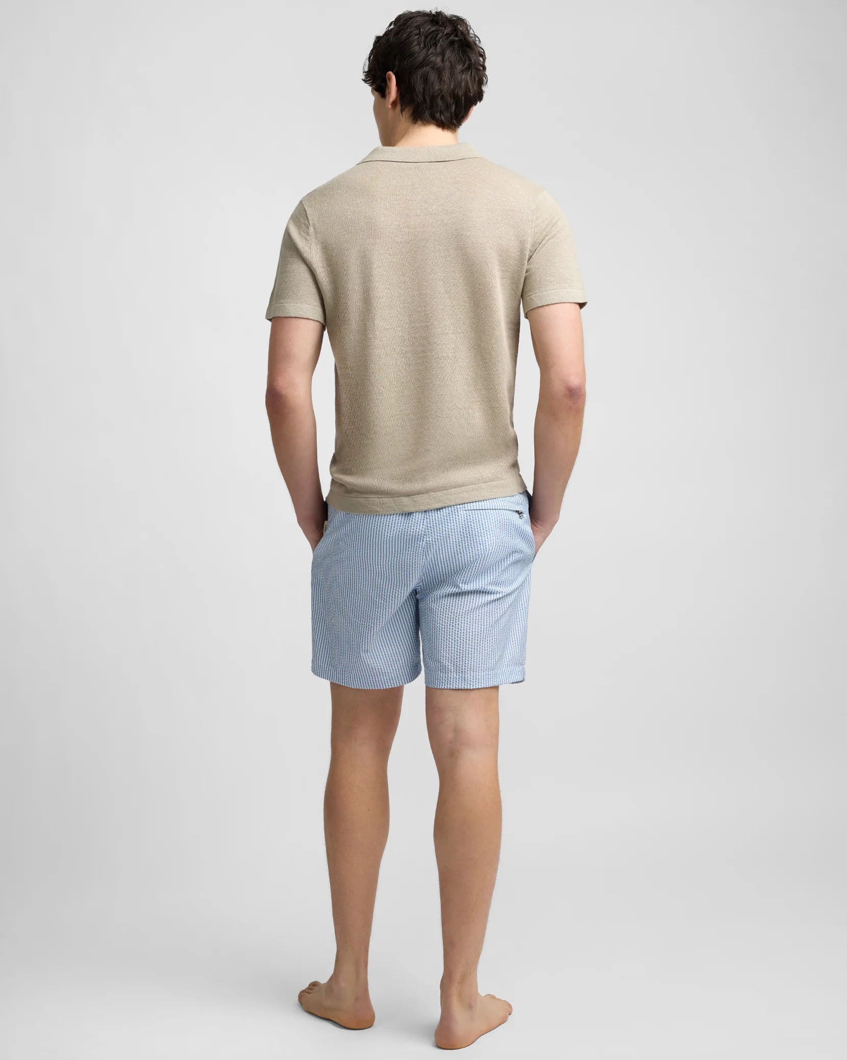 Charles 5" Swim Trunk - Surf/White