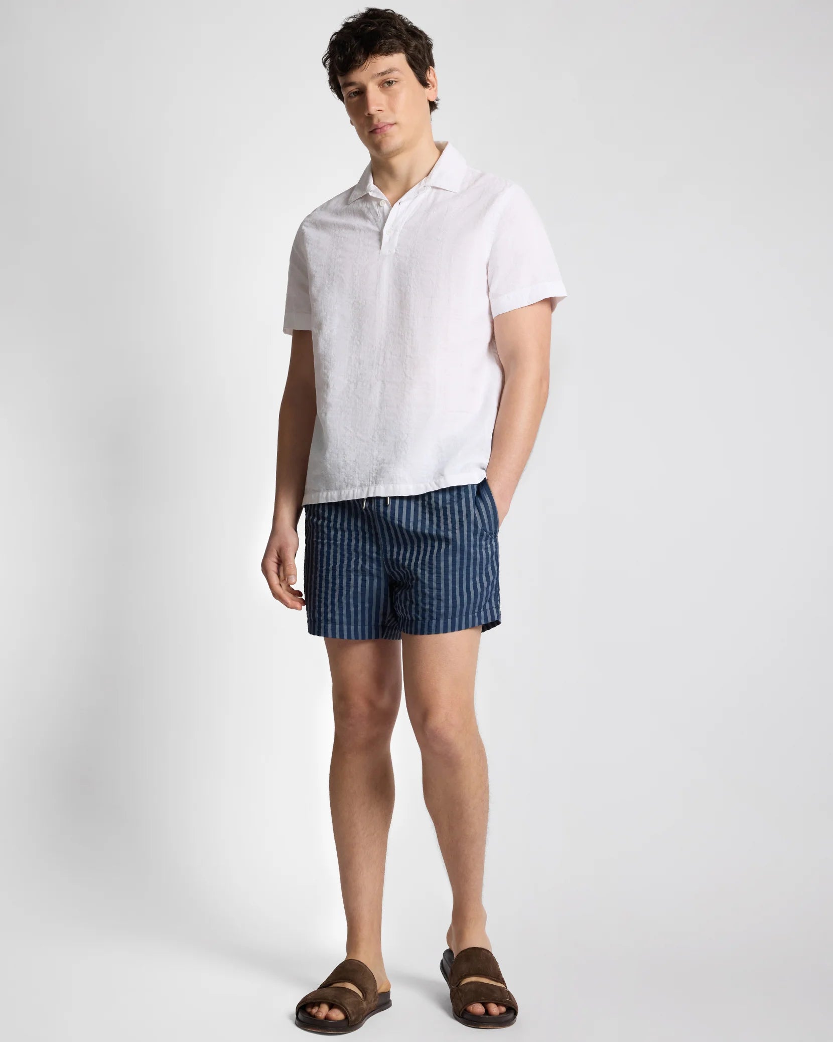 Charles 4" Swim Trunk - Navy