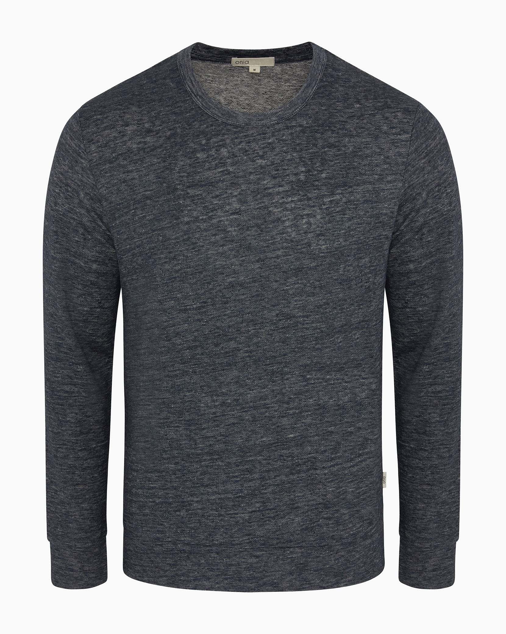 Terry Linen Crewneck Sweatshirt - Washed Navy