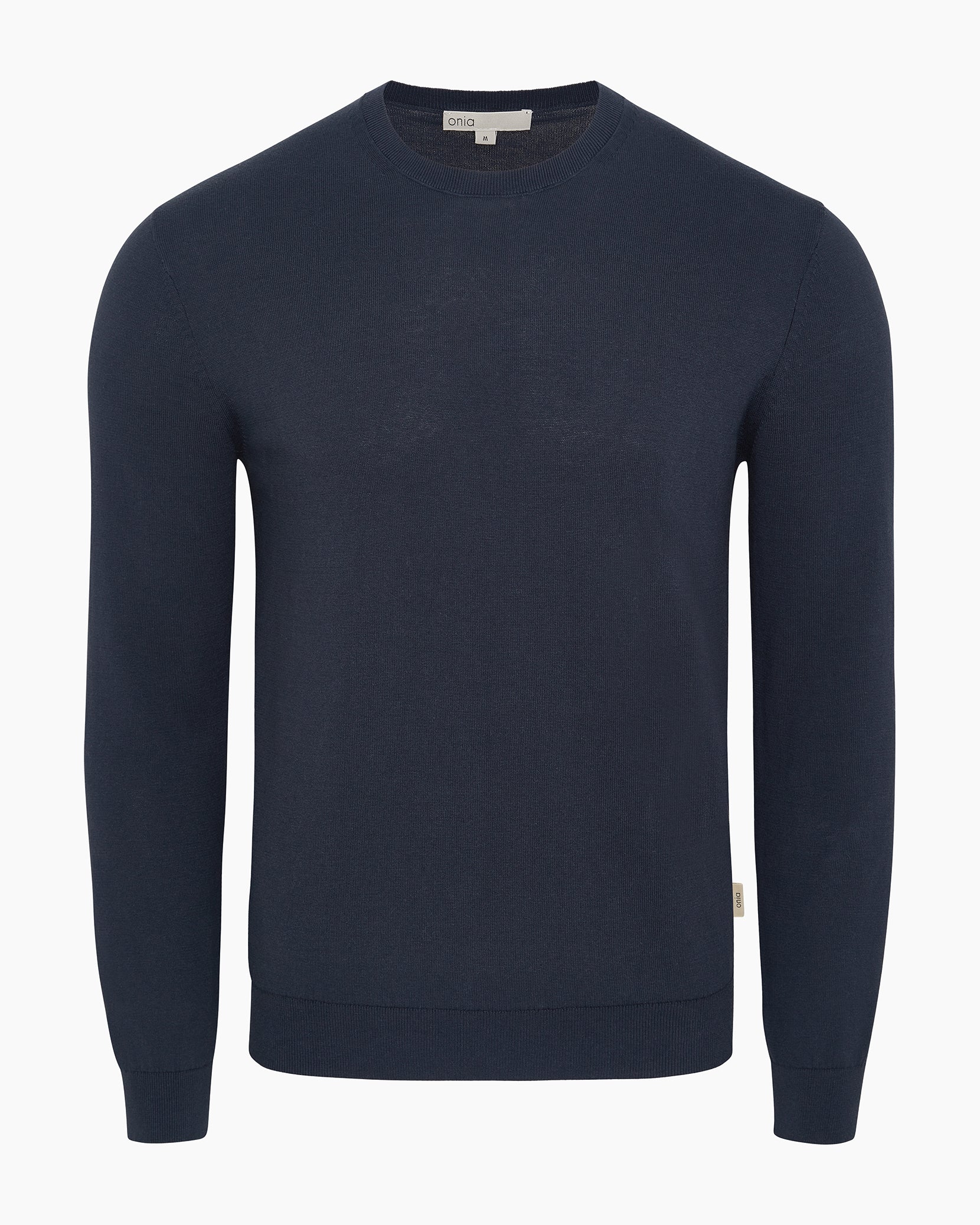 Fine Cotton Knit Crewneck - Midnight
