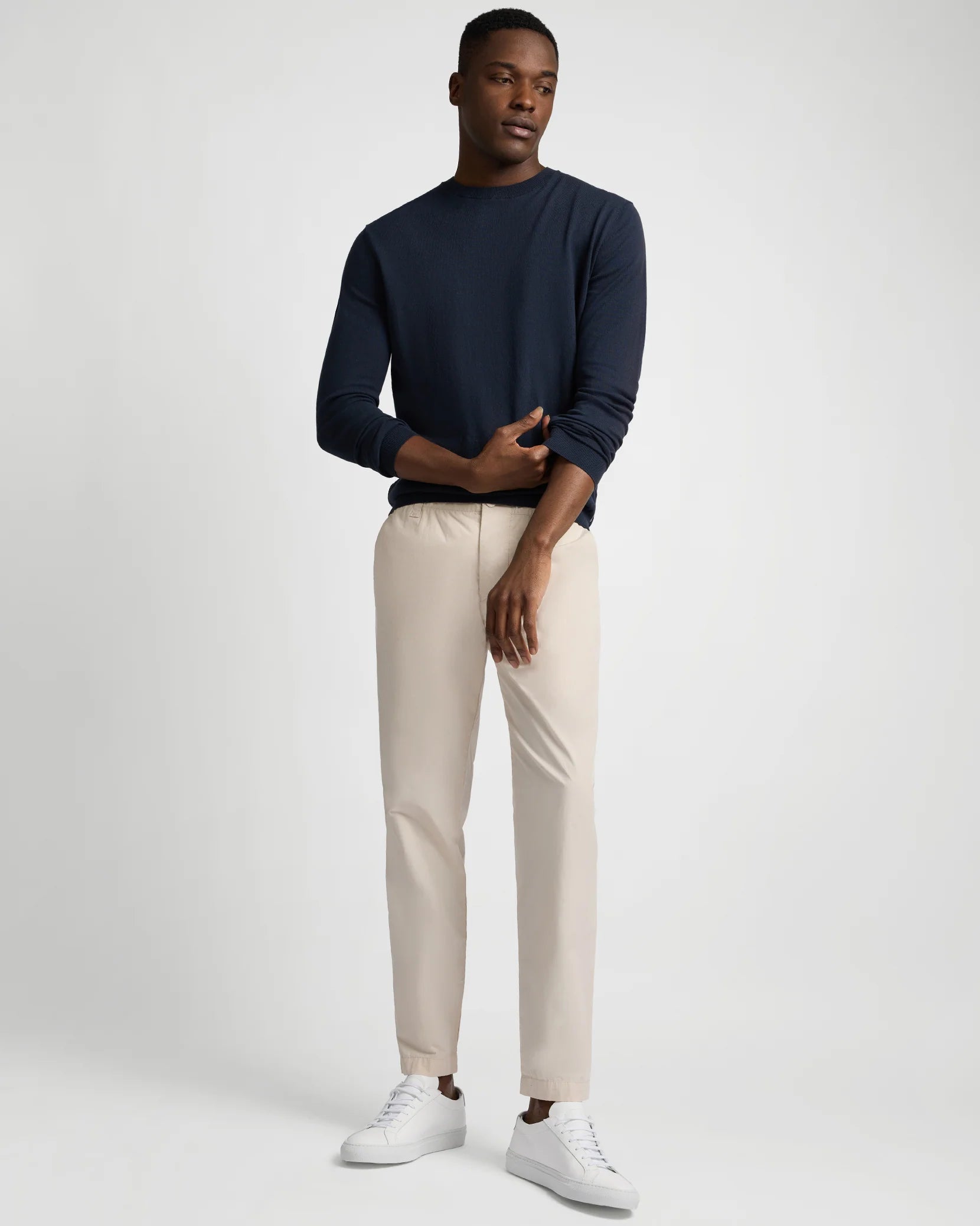Fine Cotton Knit Crewneck - Midnight