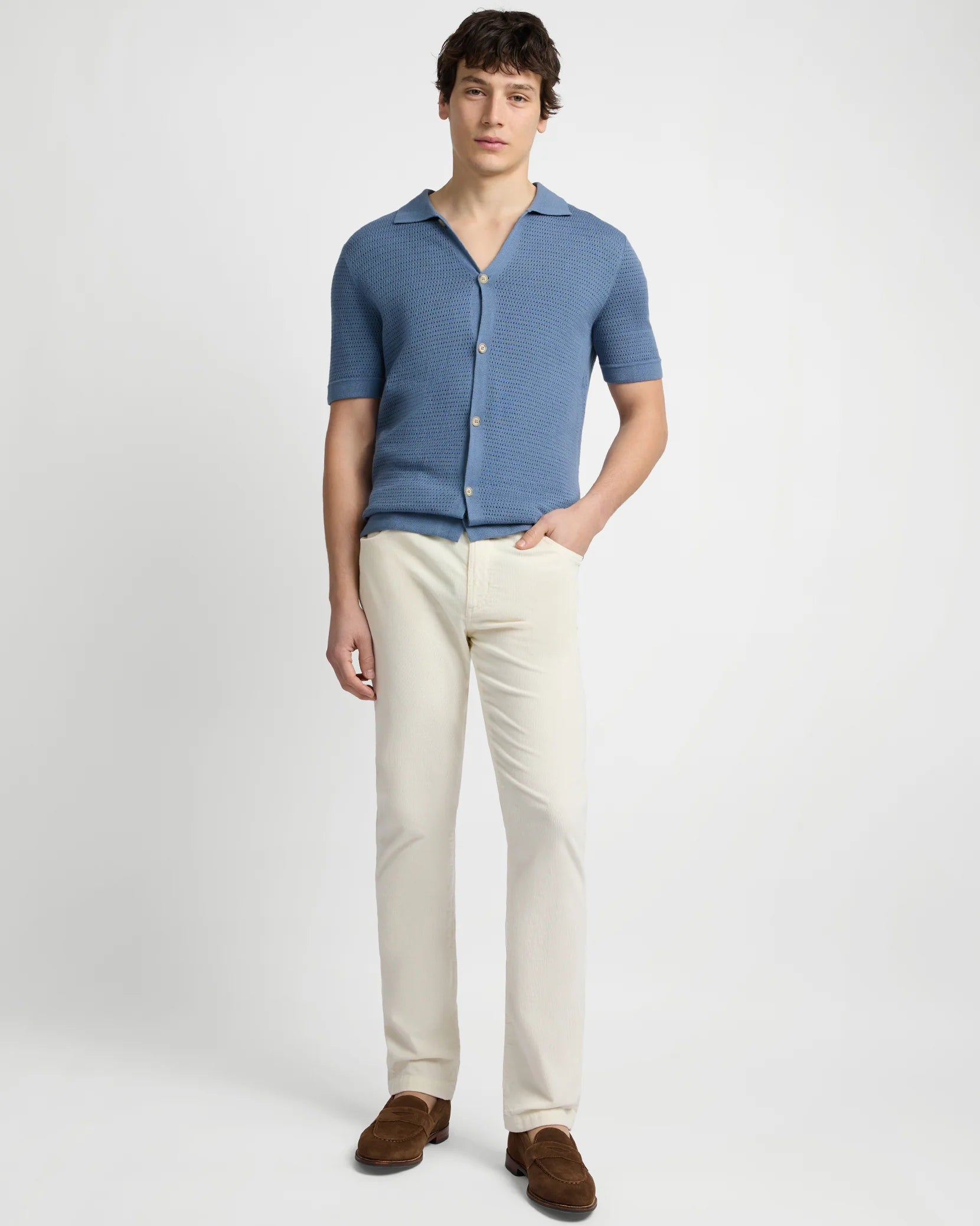 Drop Needle Button Up - Mist