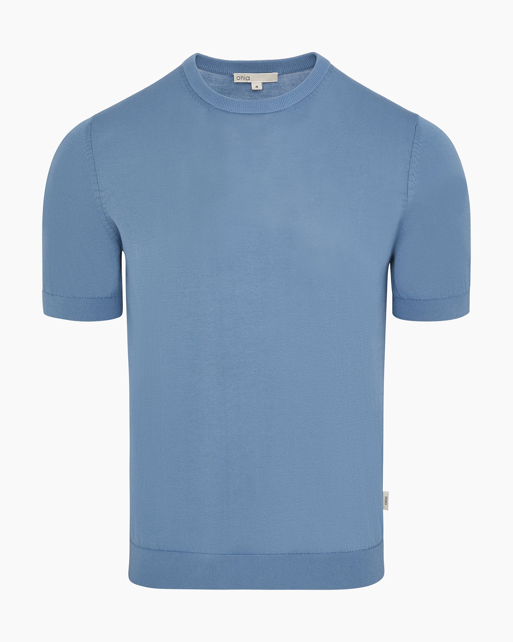 Mercerized Cotton Knit Tee - Marine